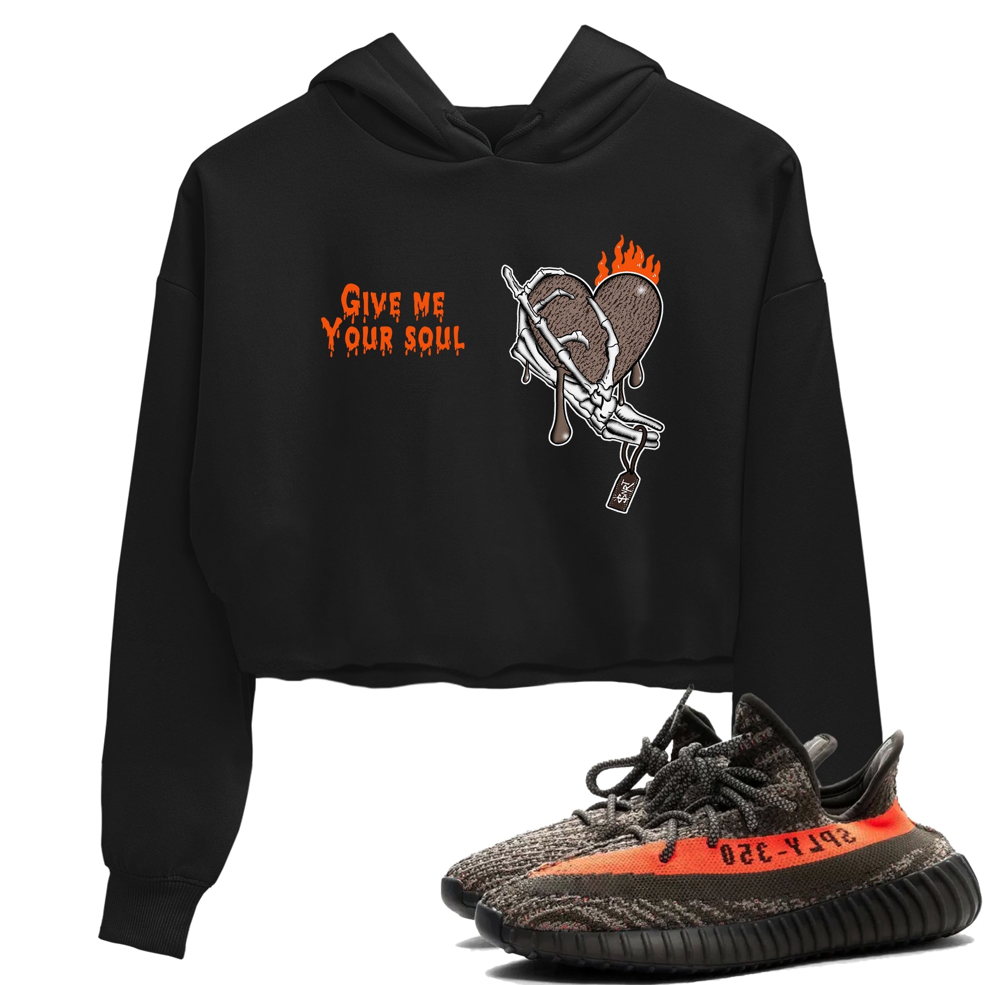 Yeezy 350 Carbon Beluga shirts to match jordans Give Me Your Soul sneaker match tees Yeezy 350 Carbon Beluga match shoes to clothes Drip Gear Zone unisex cotton Black 1 crop tee