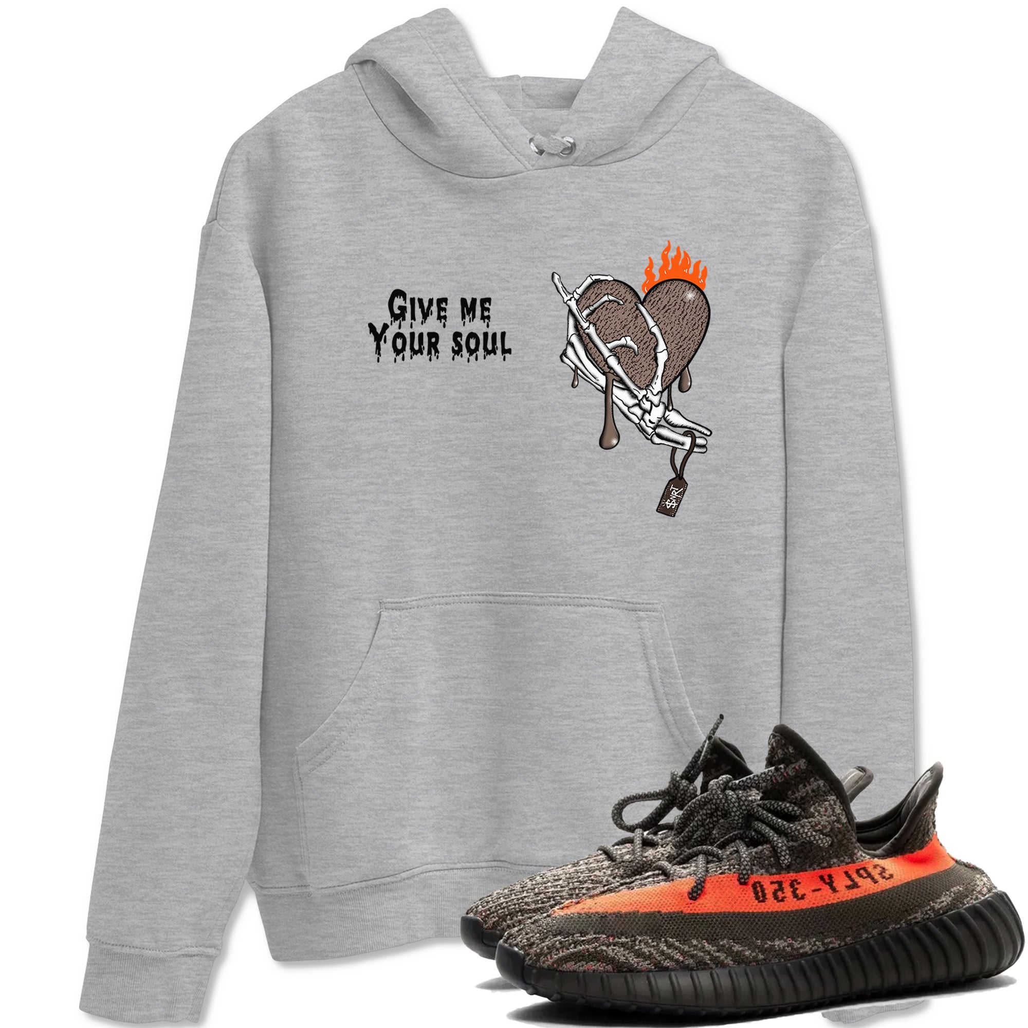 Yeezy 350 Carbon Beluga shirts to match jordans Give Me Your Soul sneaker match tees Yeezy 350 Carbon Beluga match shoes to clothes Drip Gear Zone unisex cotton Heather Grey 1 shirts