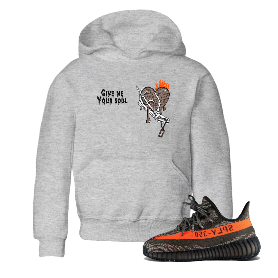 Yeezy 350 Carbon Beluga shirts to match jordans Give Me Your Soul sneaker match tees Yeezy 350 Carbon Beluga match shoes to clothes Drip Gear Zone Youth Baby Heather Grey 1 tee