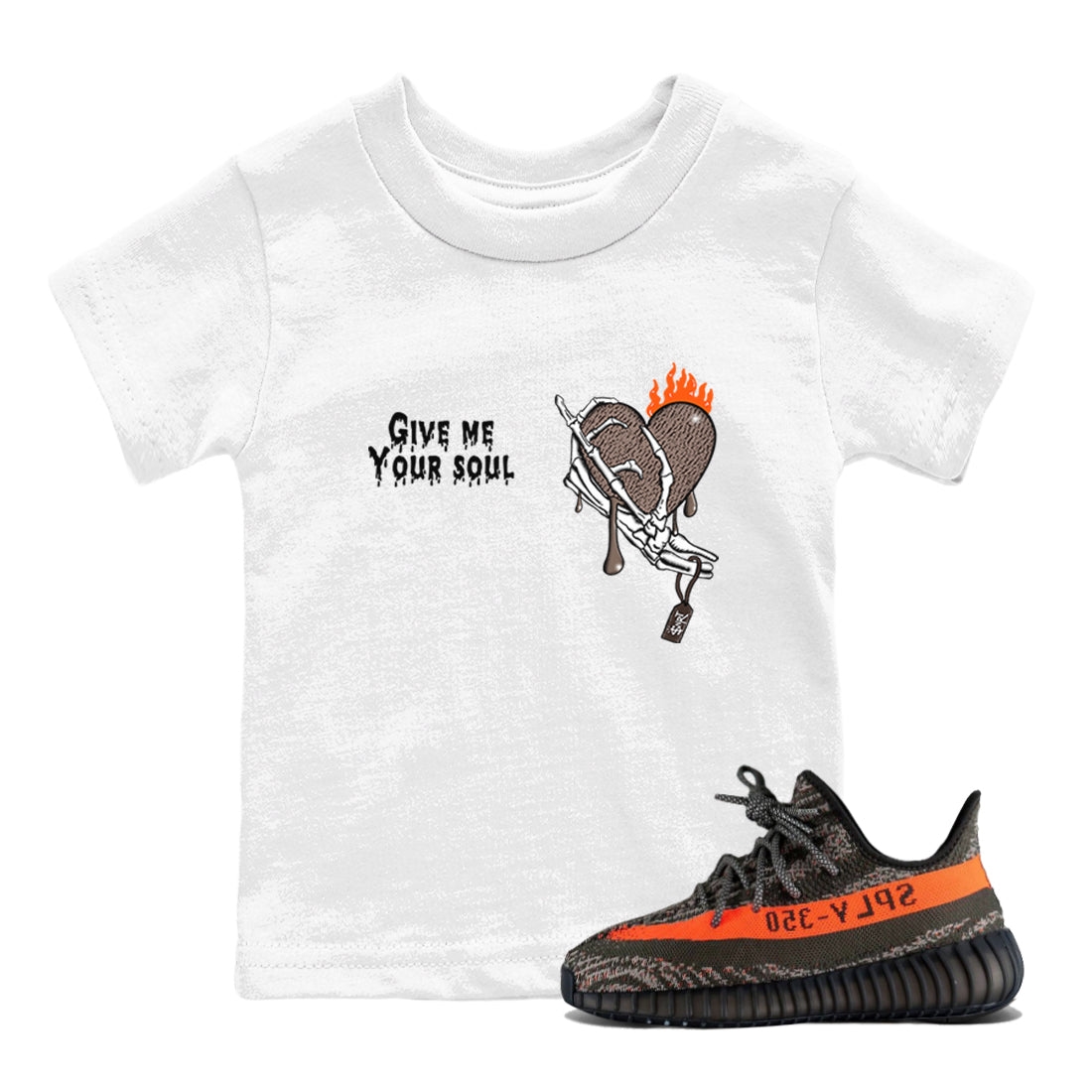 Yeezy 350 Carbon Beluga shirts to match jordans Give Me Your Soul sneaker match tees Yeezy 350 Carbon Beluga match shoes to clothes Drip Gear Zone Youth Baby White 1 tee