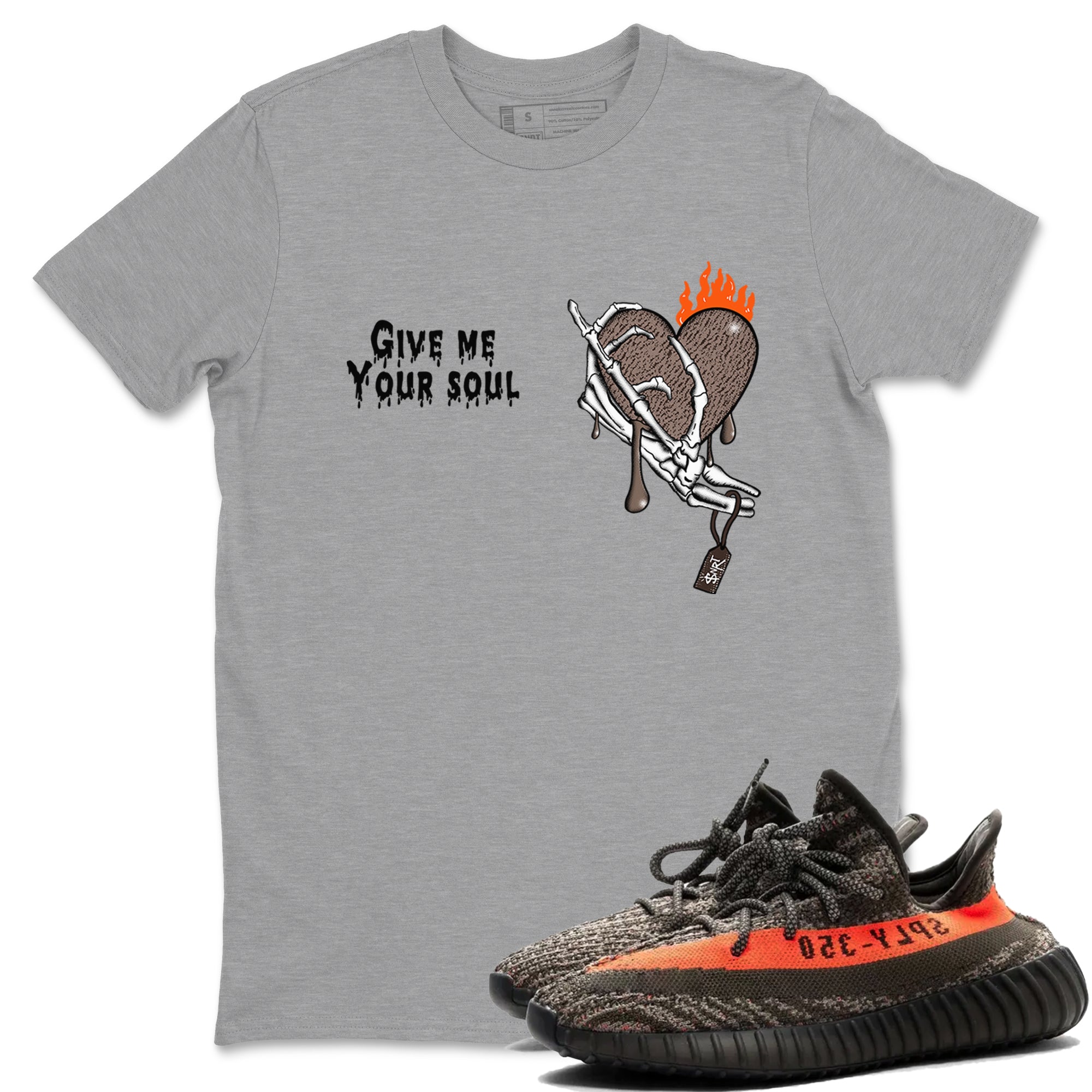 Yeezy 350 Carbon Beluga shirts to match jordans Give Me Your Soul sneaker match tees Yeezy 350 Carbon Beluga match shoes to clothes Drip Gear Zone unisex cotton Heather Grey 1 shirts