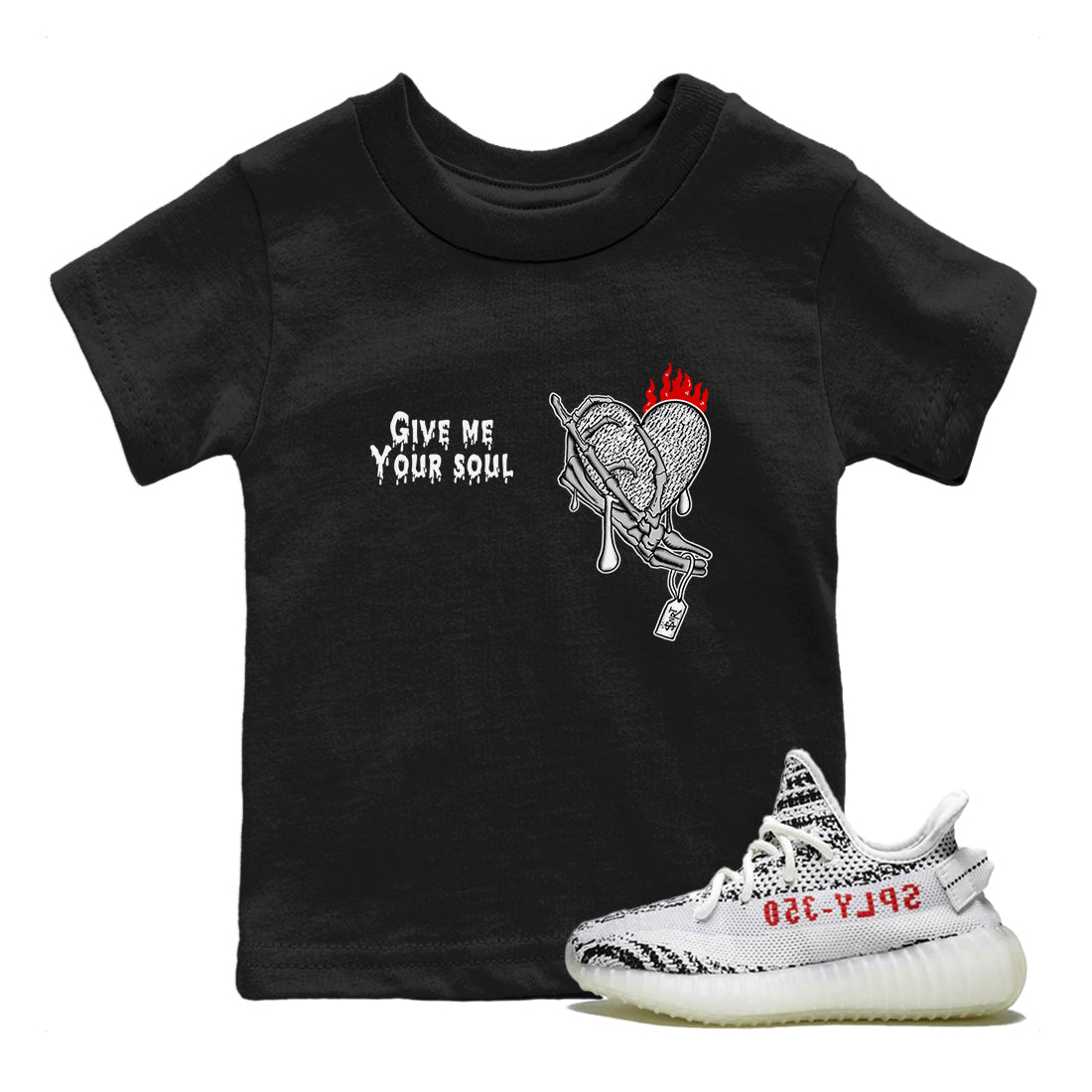 Yeezy 350 Zebra shirts to match jordans Give Me Your Soul sneaker match tees Yeezy 350 Zebra match shoes to clothes Drip Gear Zone Youth Baby Black 1 tee
