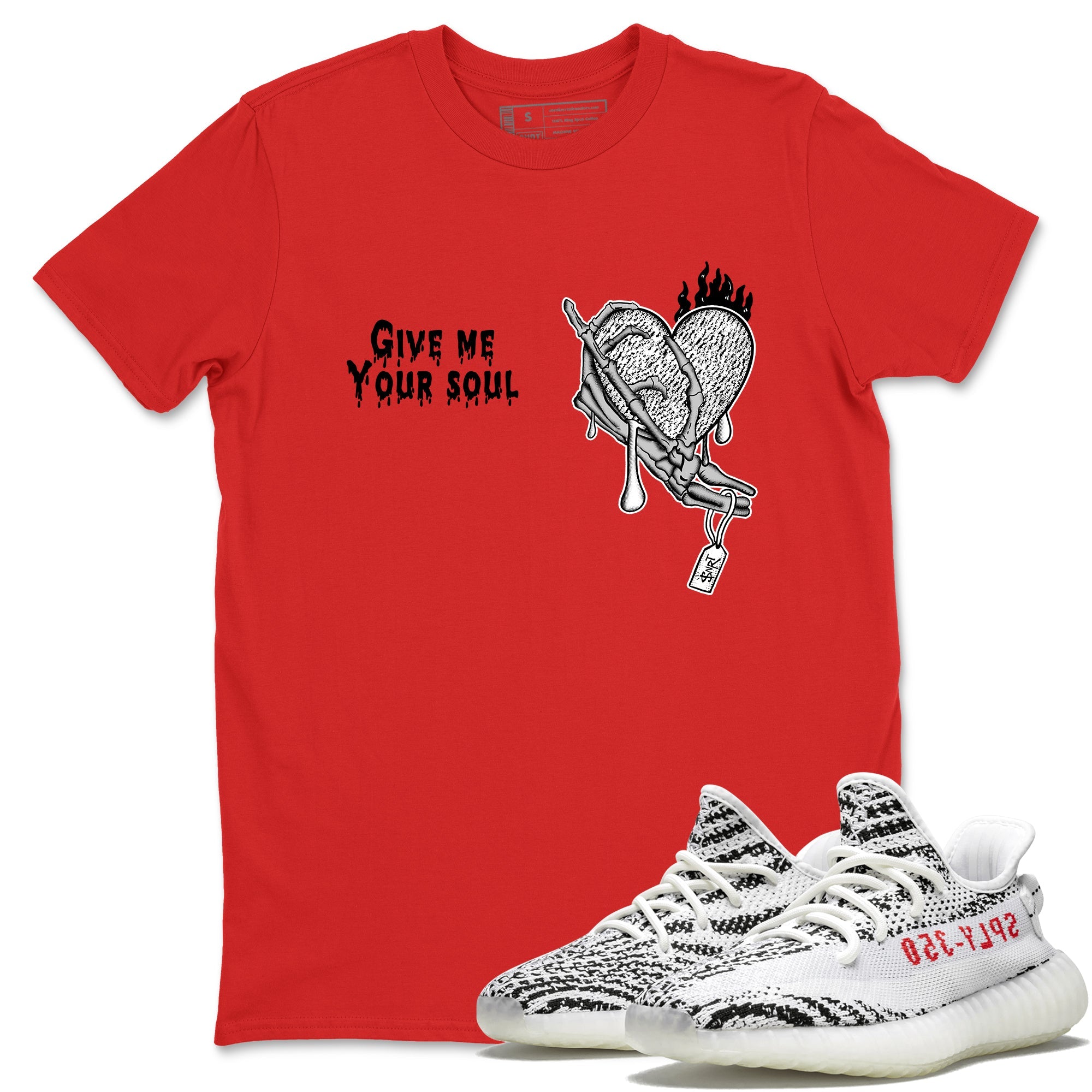 Yeezy 350 Zebra shirts to match jordans Give Me Your Soul sneaker match tees Yeezy 350 Zebra match shoes to clothes Drip Gear Zone unisex cotton Red 1 shirts