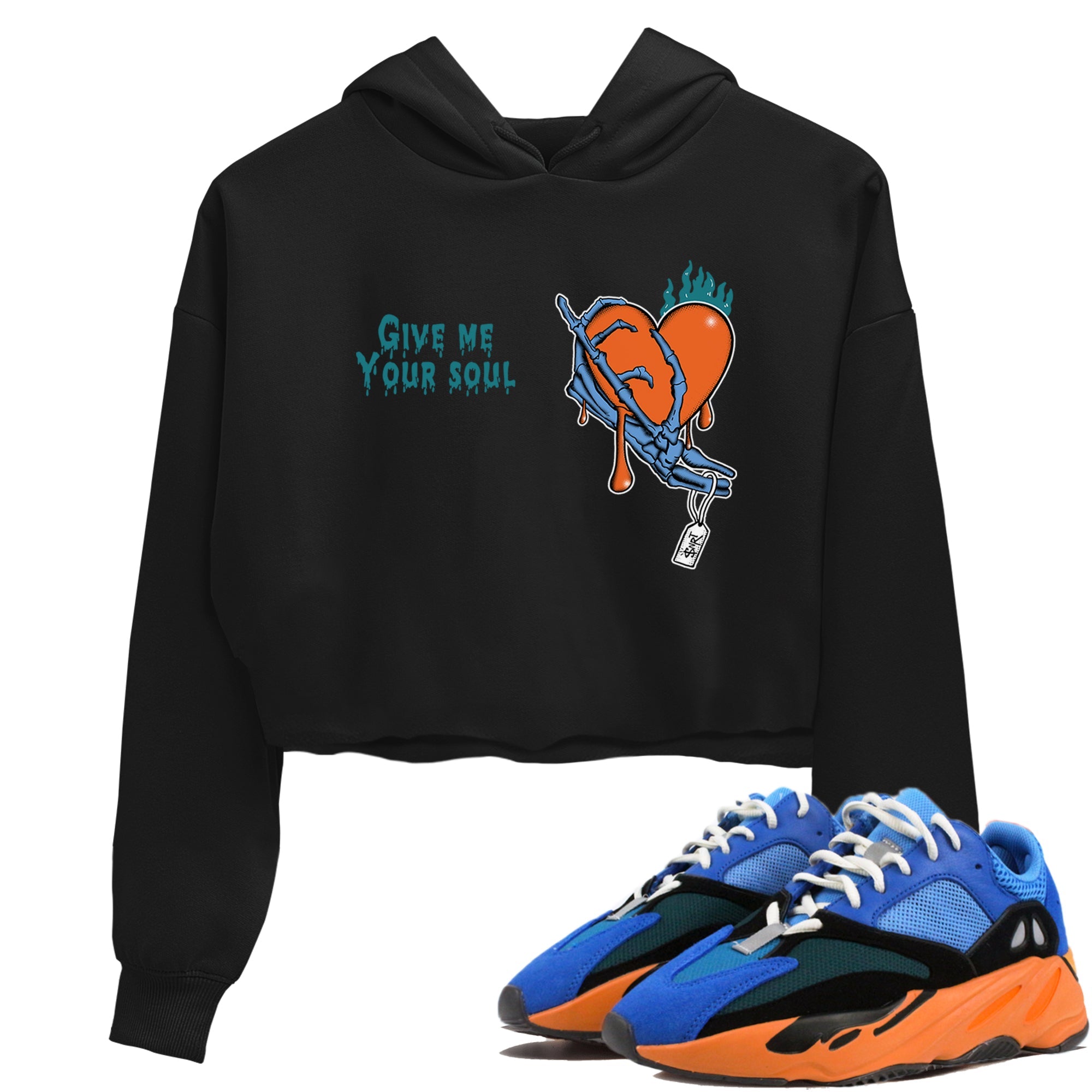 Yeezy 700 Bright Blue shirts to match jordans Give Me Your Soul sneaker match tees Yeezy 700 Bright Blue match shoes to clothes Drip Gear Zone unisex cotton Black 1 crop tee