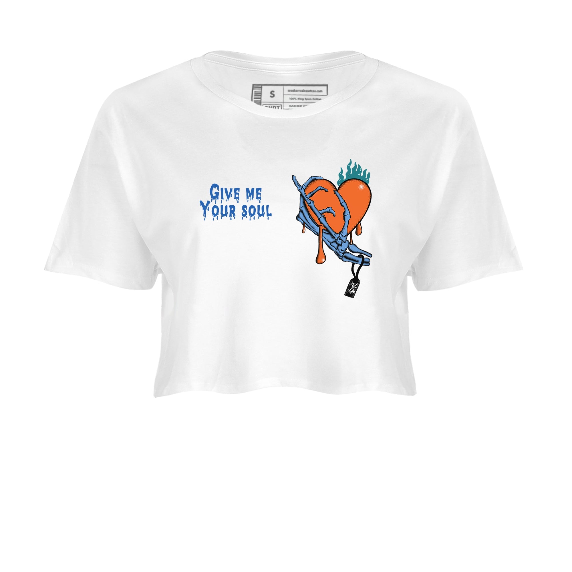 Yeezy 700 Bright Blue shirts to match jordans Give Me Your Soul sneaker match tees Yeezy 700 Bright Blue match shoes to clothes Drip Gear Zone unisex cotton White 2 crop tee