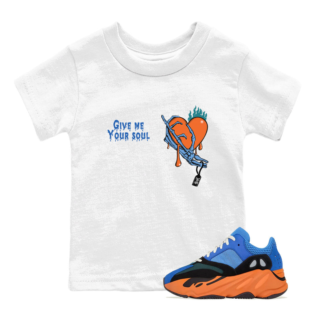 Yeezy 700 Bright Blue shirts to match jordans Give Me Your Soul sneaker match tees Yeezy 700 Bright Blue match shoes to clothes Drip Gear Zone Youth Baby White 1 tee