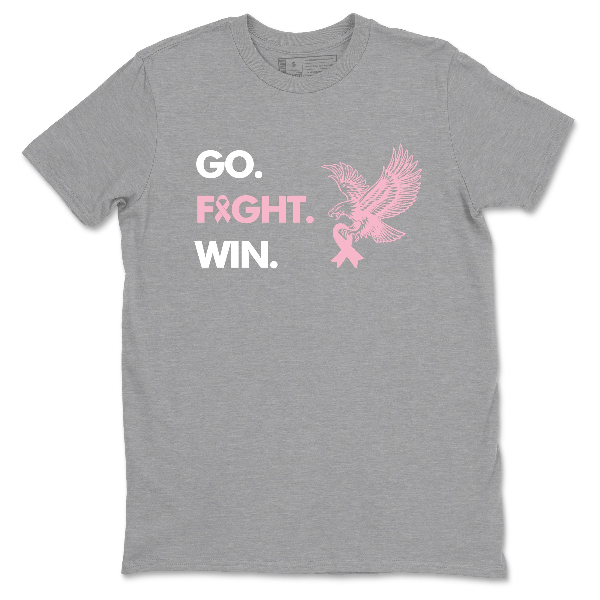 Sneaker Threads  Sneaker Tees To Match Air Jordan 5 Medium Soft Pink  Go Fight Win Graphic Tee Heather Grey 2. Perfect for Jordan releases 2025 colorways.