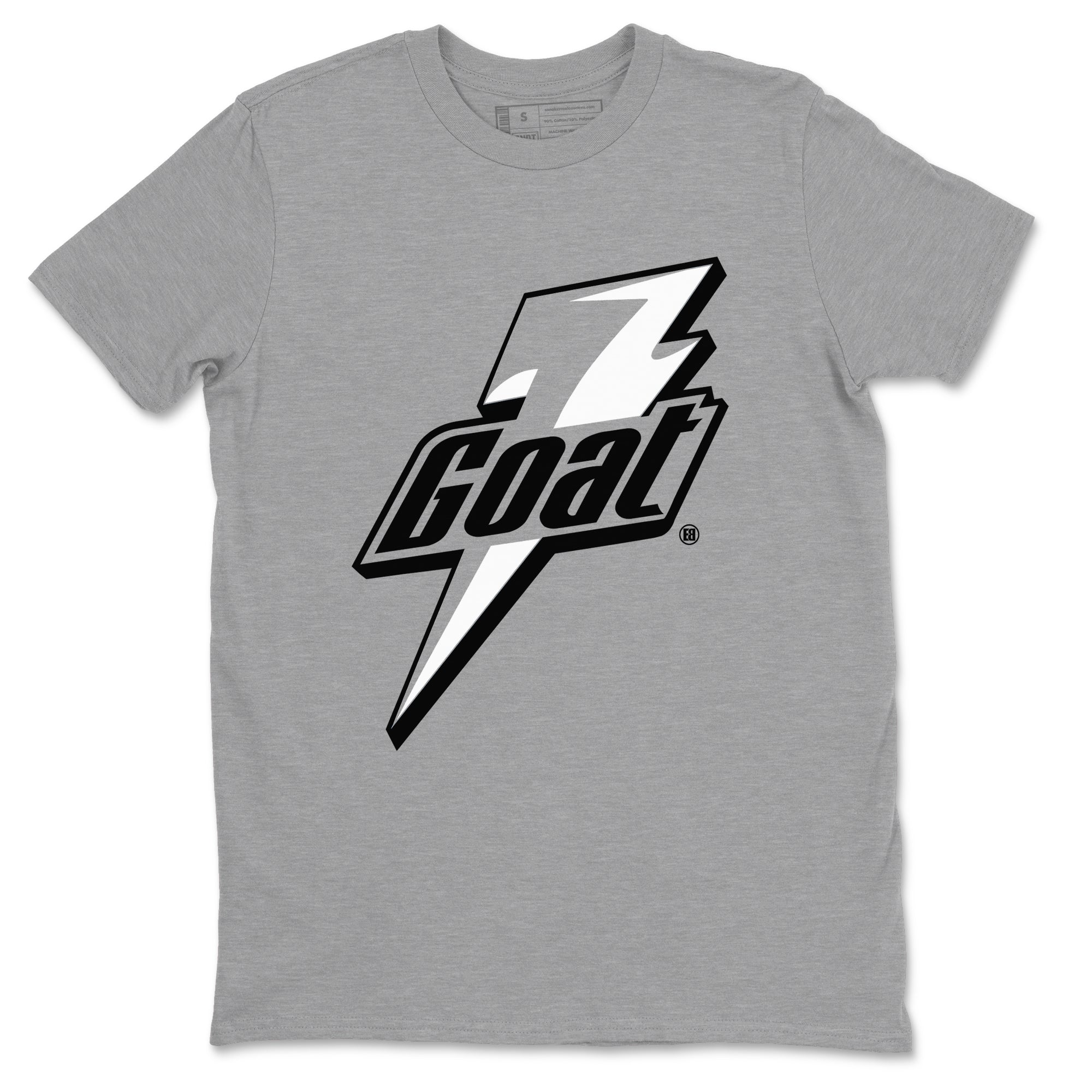4s White Thunder shirts to match jordans Goat sneaker match tees Air Jordan 4 Retro White Thunder Drip Gear Zone streetwear brand Heather Grey 2 unisex cotton tee