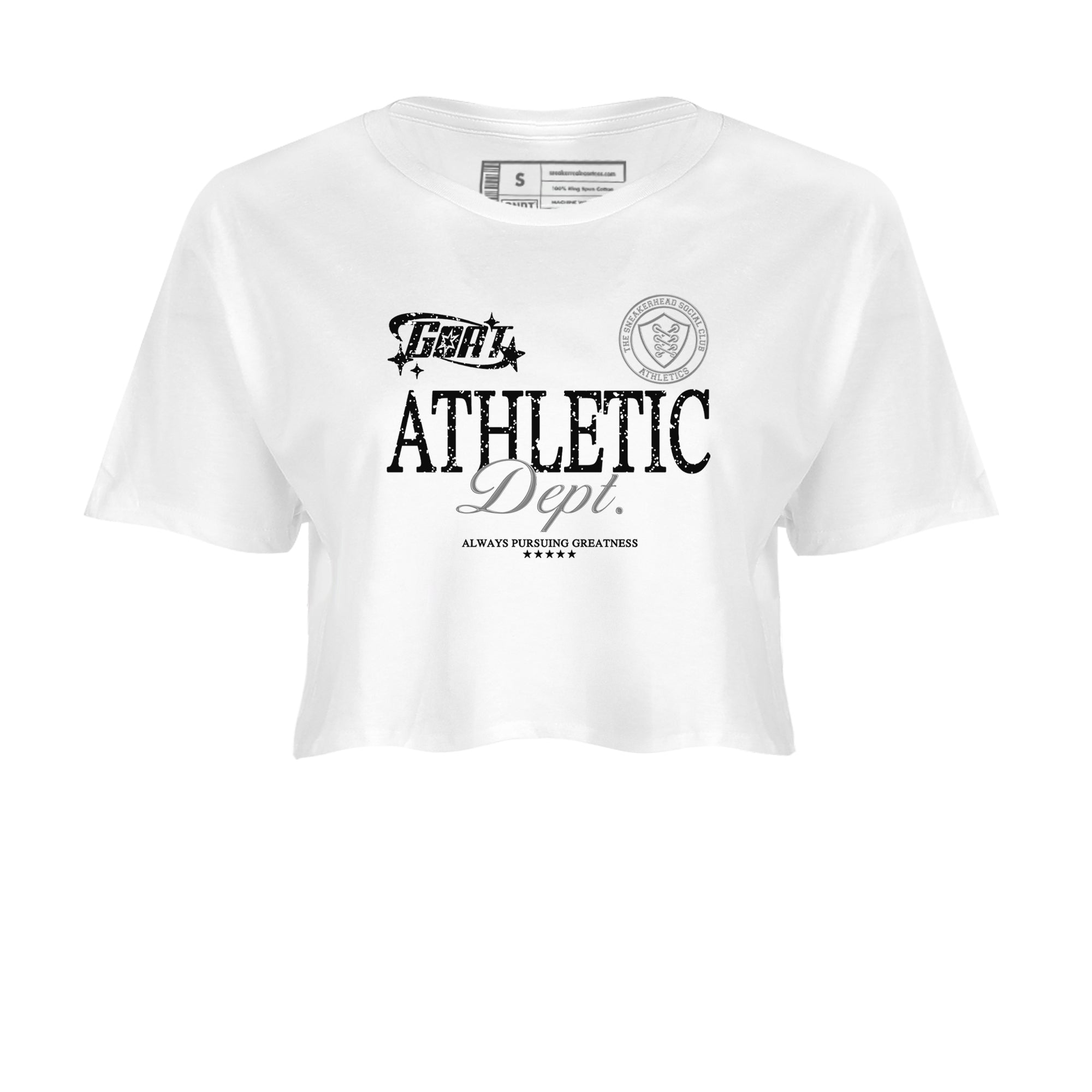 5s White Black shirts to match jordans Goat Athletic Dept sneaker match tees Air Jordan 5 White Black Drip Gear Zone unisex cotton White 2 Crop Shirts