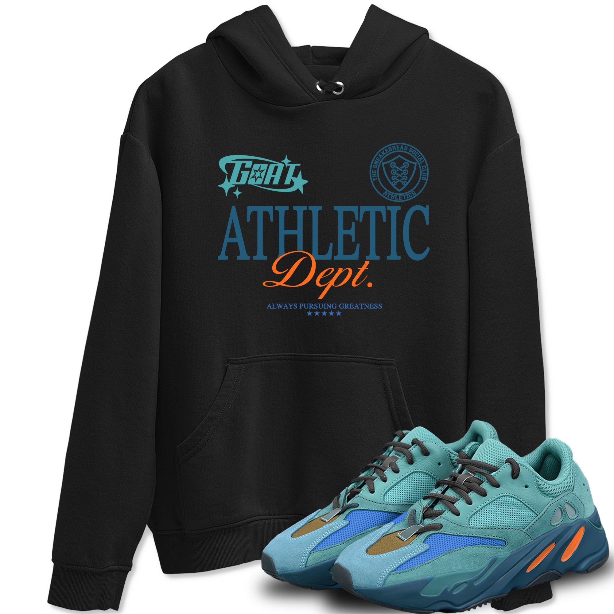 Yeezy 700 Faded Azure shirts to match jordans Goat Athletic Dept sneaker match tees Yeezy 700 Faded Azure match shoes to clothes Drip Gear Zone unisex cotton Black 1 shirts