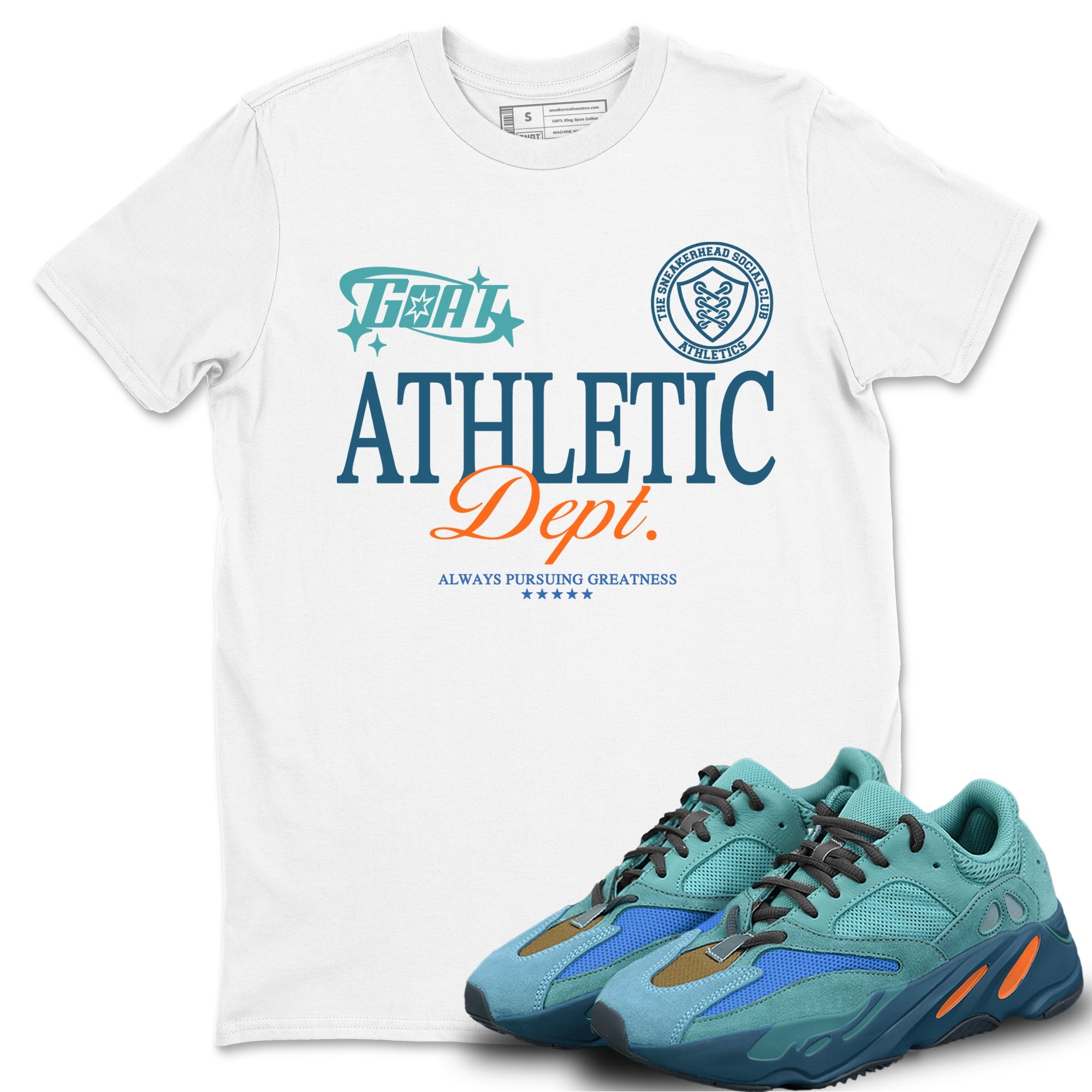 Yeezy 700 Faded Azure shirts to match jordans Goat Athletic Dept sneaker match tees Yeezy 700 Faded Azure match shoes to clothes Drip Gear Zone unisex cotton White 1 shirts