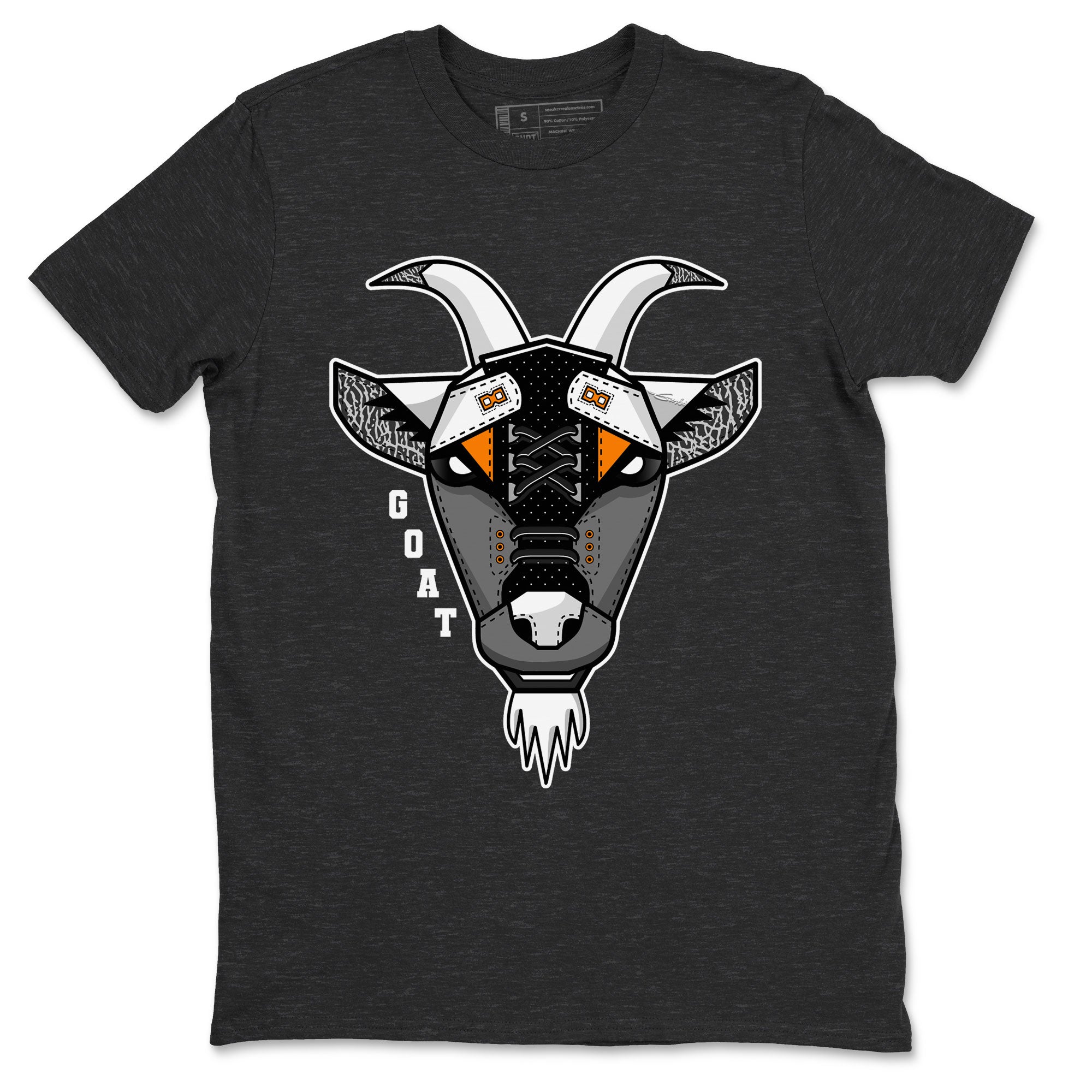 Air Jordan 3 Retro Fear shirt to match jordans Goat Face sneaker tees Air Jordan 3 Fear Drip Gear Zone Sneaker Matching Clothing Brand Unisex Sneaker Tee Charcoal Heather 2 T-Shirt
