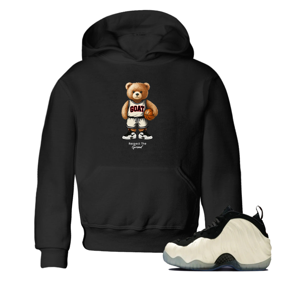 Sneaker Threads  Sneaker Tees To Match Air Foamposite One Pearl  GOAT Mode Youth Graphic Tee Black 1. Perfect for Jordan releases 2025 colorways.