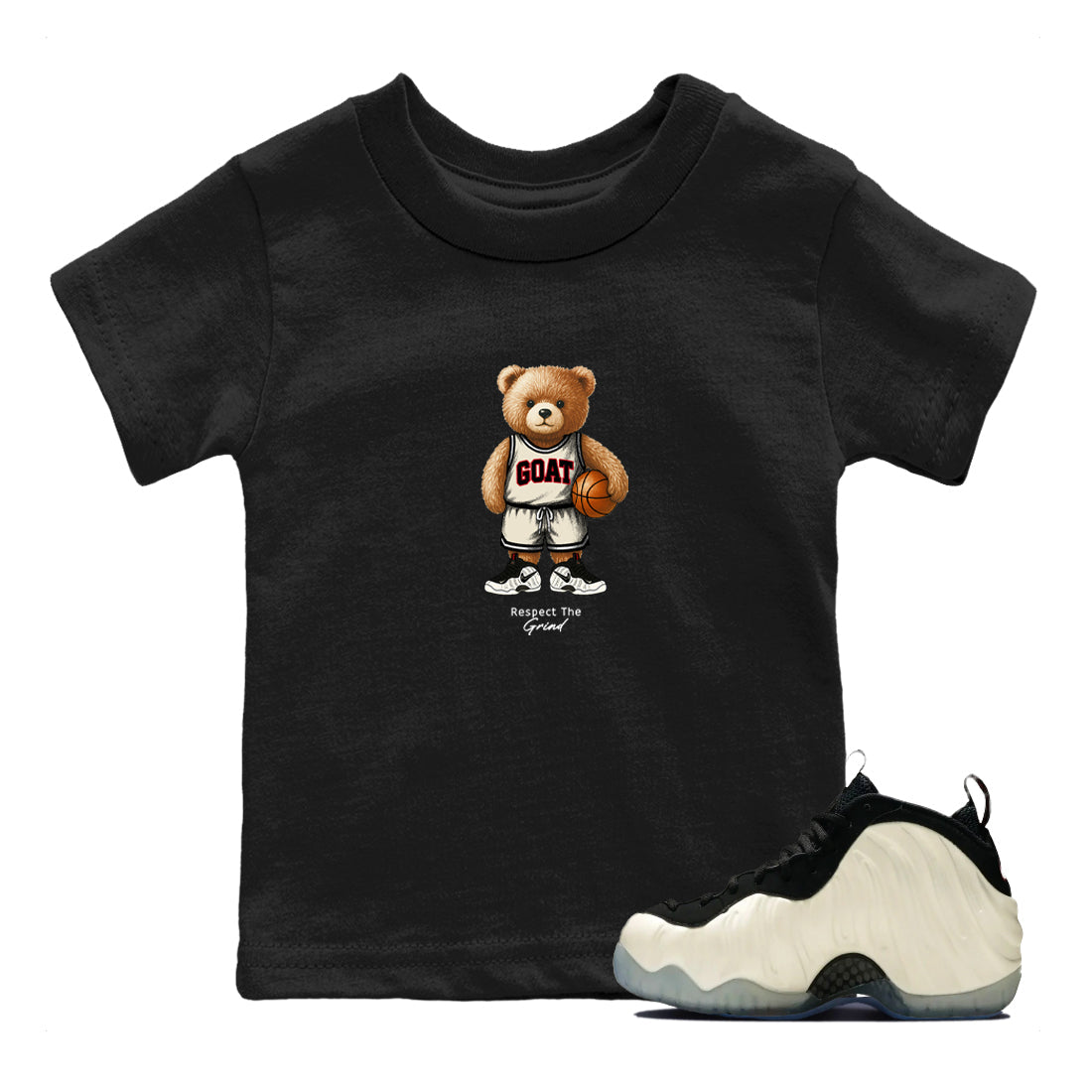 Sneaker Threads  Sneaker Tees To Match Air Foamposite One Pearl  GOAT Mode Youth Graphic Tee Black 1. Perfect for Jordan releases 2025 colorways.
