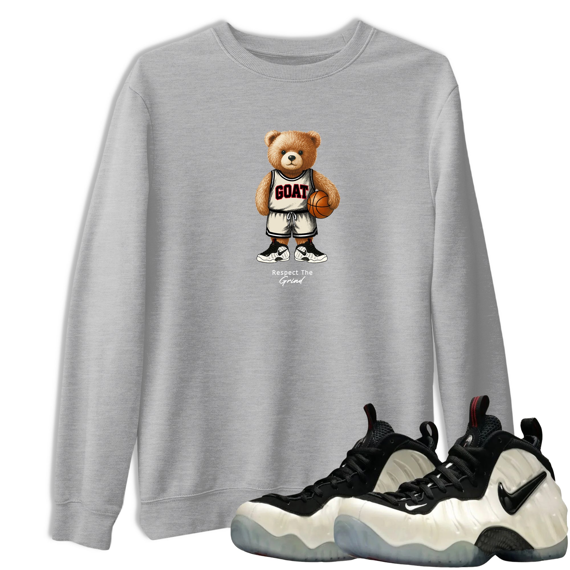 Sneaker Threads  Sneaker Tees To Match Air Foamposite One Pearl  GOAT Mode Graphic Tee Heather Grey 1. Perfect for Jordan releases 2025 colorways.