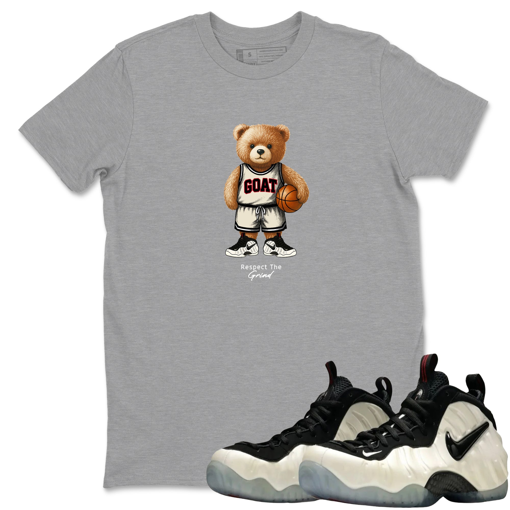 Sneaker Threads  Sneaker Tees To Match Air Foamposite One Pearl  GOAT Mode Graphic Tee Heather Grey 1. Perfect for Jordan releases 2025 colorways.