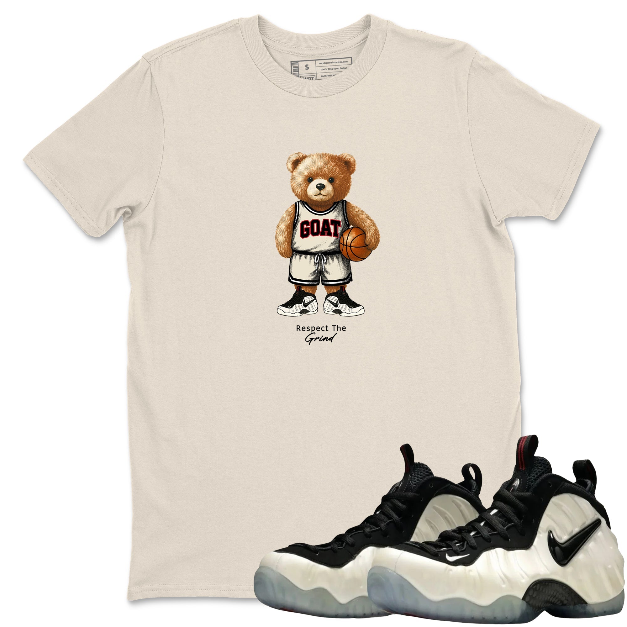 Sneaker Threads  Sneaker Tees To Match Air Foamposite One Pearl  GOAT Mode Graphic Tee Natural 1. Perfect for Jordan releases 2025 colorways.