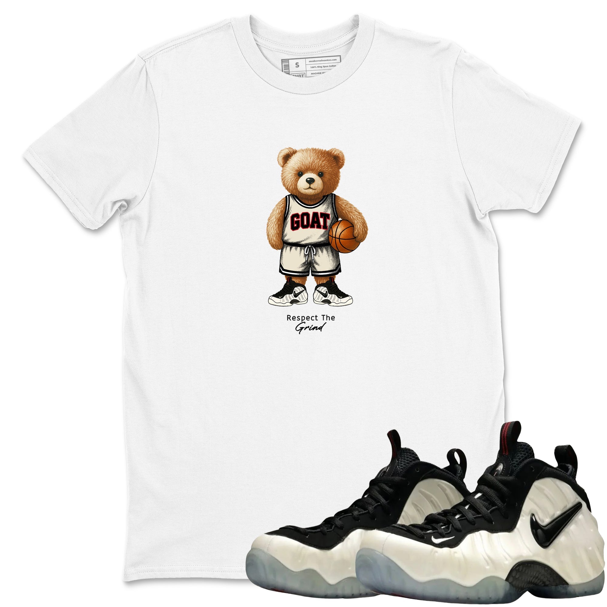 Sneaker Threads  Sneaker Tees To Match Air Foamposite One Pearl  GOAT Mode Graphic Tee White 1. Perfect for Jordan releases 2025 colorways.
