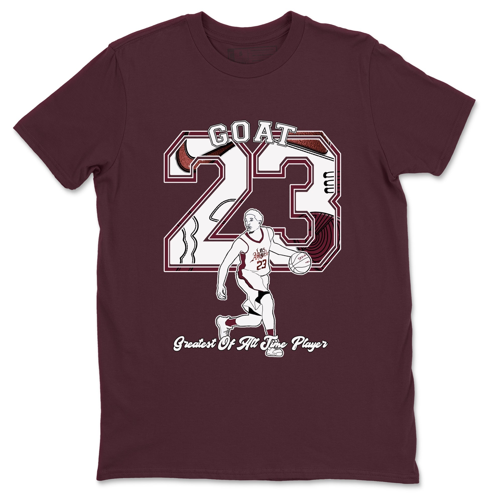 AJ1 High '85 Metallic Burgundy shirts to match jordans Goat Player sneaker match tees 1s High '85 Metallic Burgundy Drip Gear Zone streetwear brand Maroon 2 unisex cotton tee
