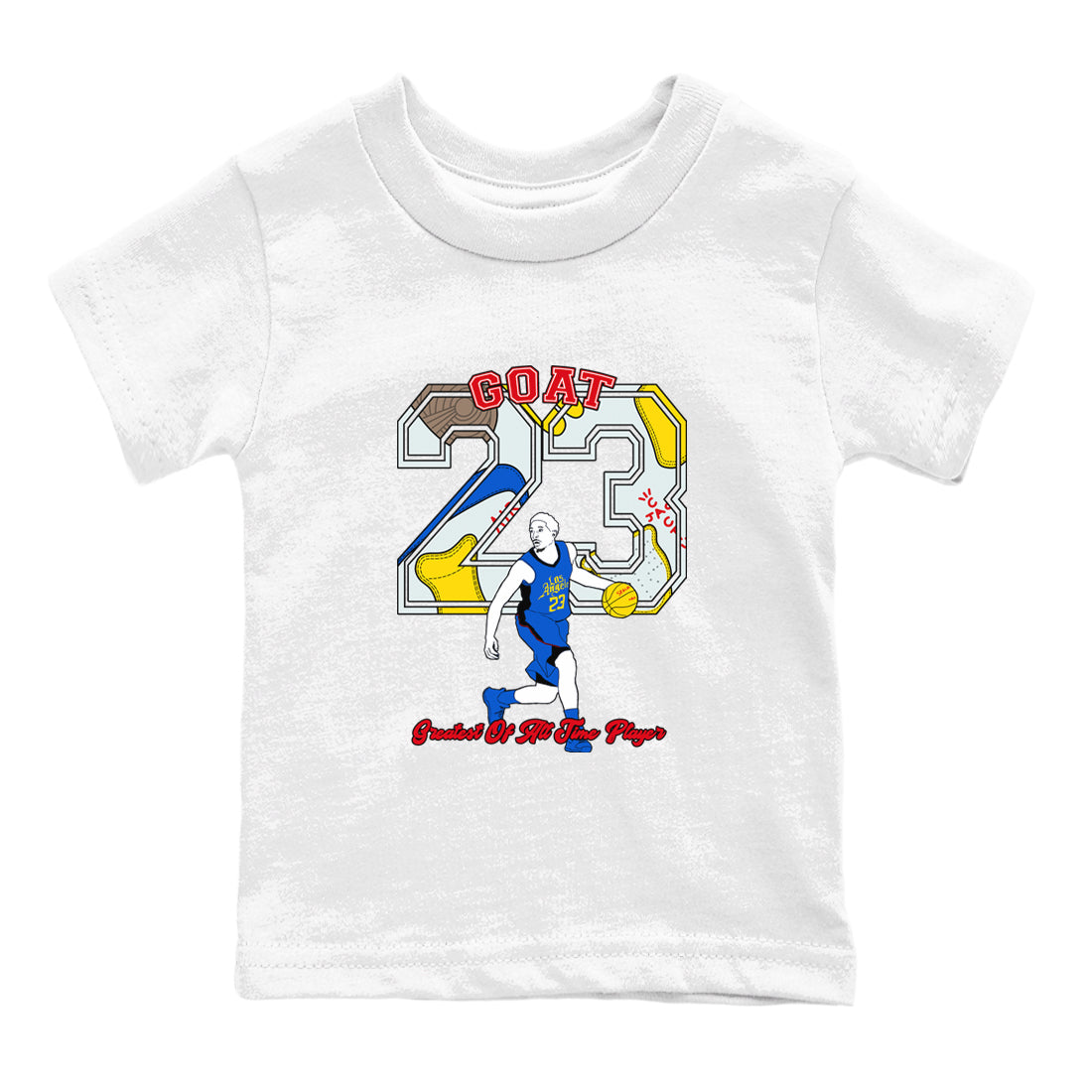 1s Travis Scott Canary shirt to match jordans Goat Player sneaker tees Air Jordan 1 Travis Scott Canary Drip Gear Zone baby toddler White 2 cotton Shirt