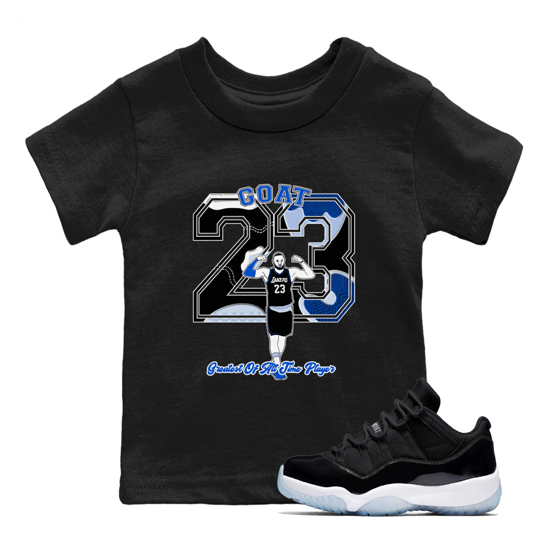 11s Space shirt to match jordans Goat Player sneaker tees Air Jordan 11 Space Drip Gear Zone baby toddler Black 1 cotton Shirt