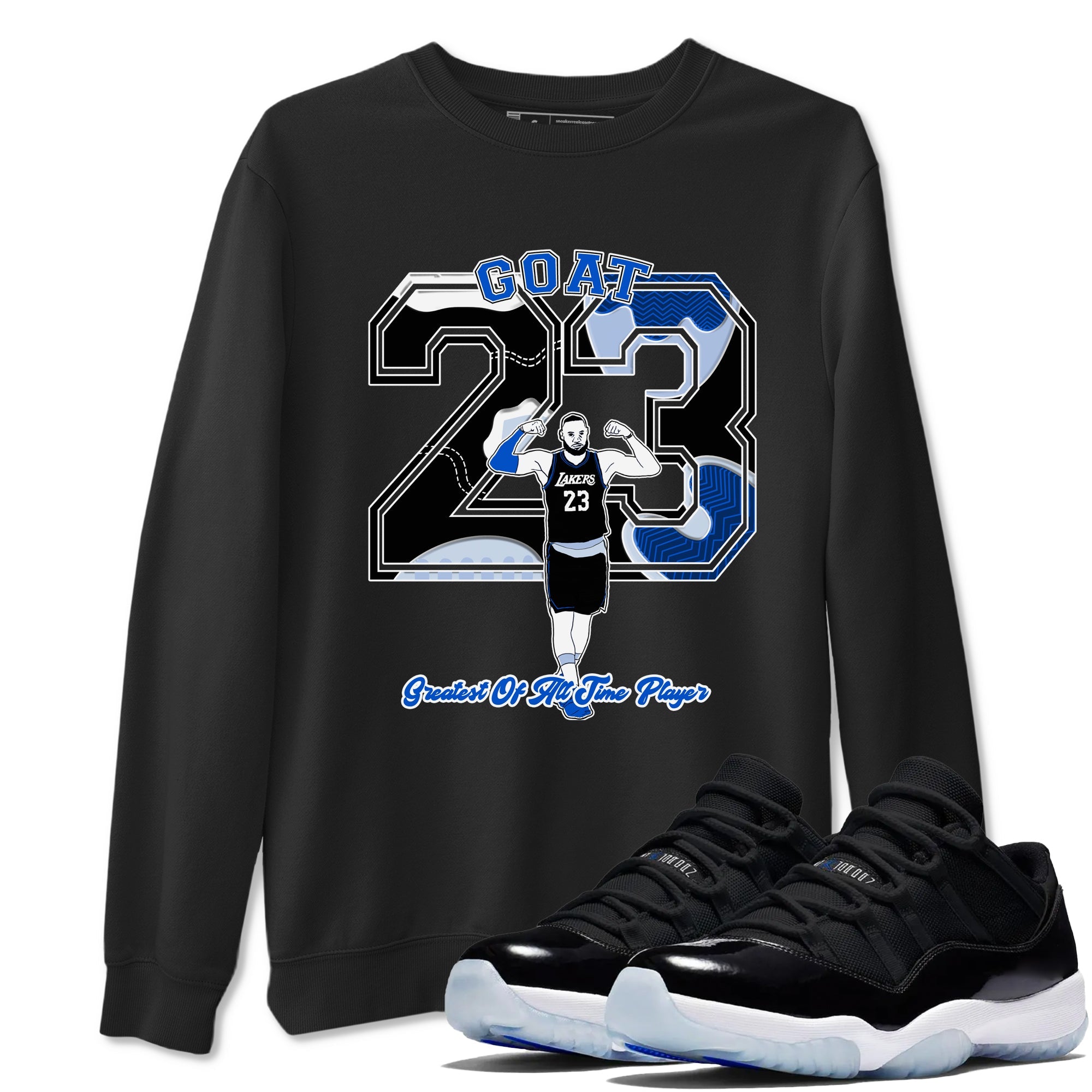 11s Space shirt to match jordans Goat Player sneaker tees Air Jordan 11 Space Drip Gear Zone unisex cotton Black 1 crew neck shirt