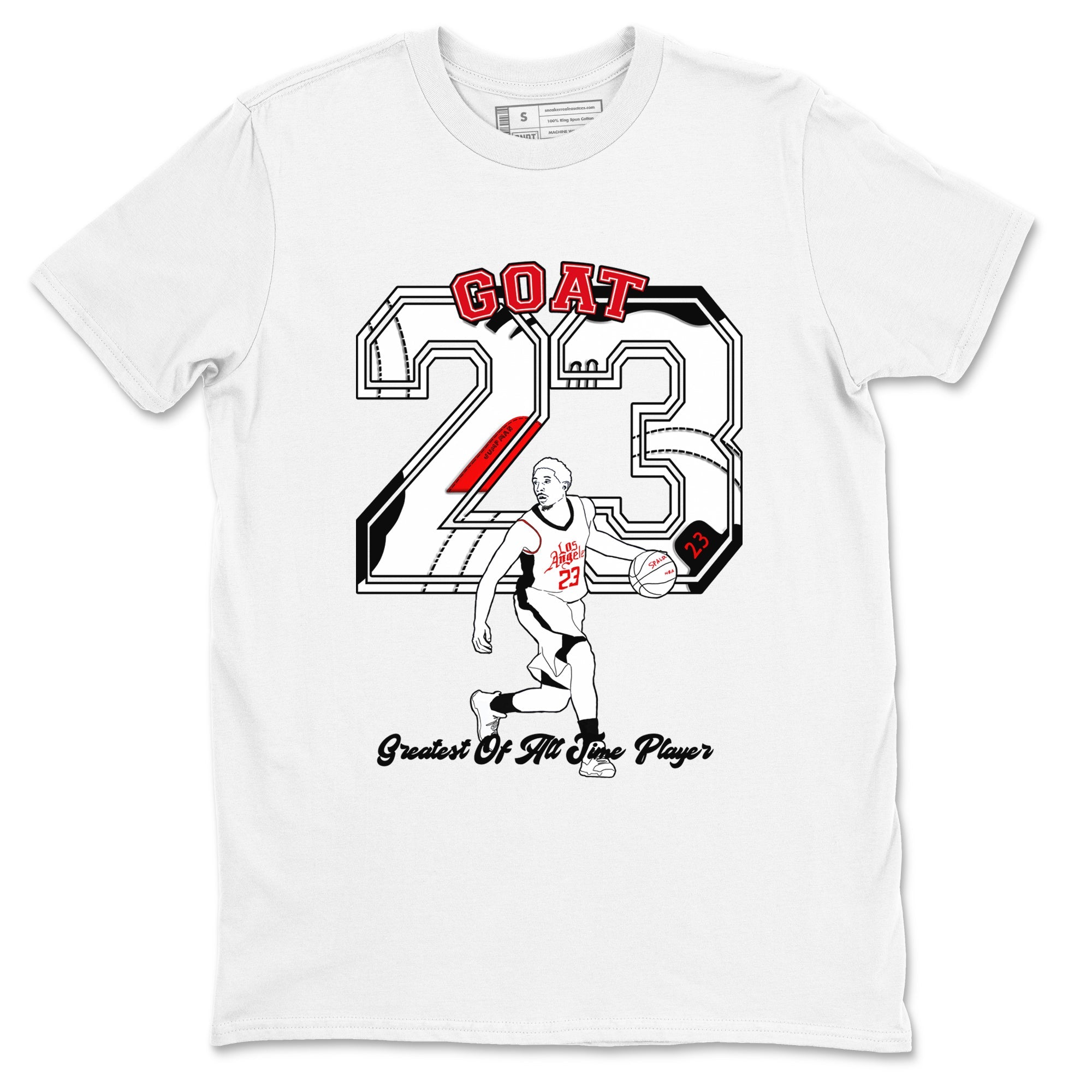 Air Jordan 12 Red Taxi shirts to match jordans Goat Player sneaker match tees 12s Red Taxi Drip Gear Zone unisex cotton White 2 crew neck shirt