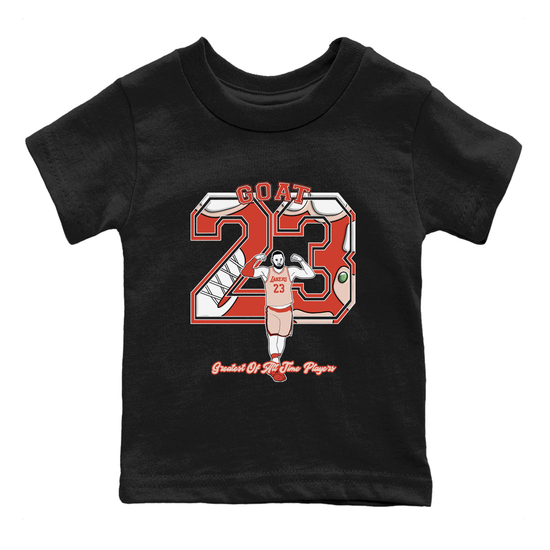 AJ13 Dune Red shirts to match jordans Goat Player sneaker match tees Air Jordan 13 Dune Red Drip Gear Zone streetwear brand Baby and Youth Black 2 cotton tee