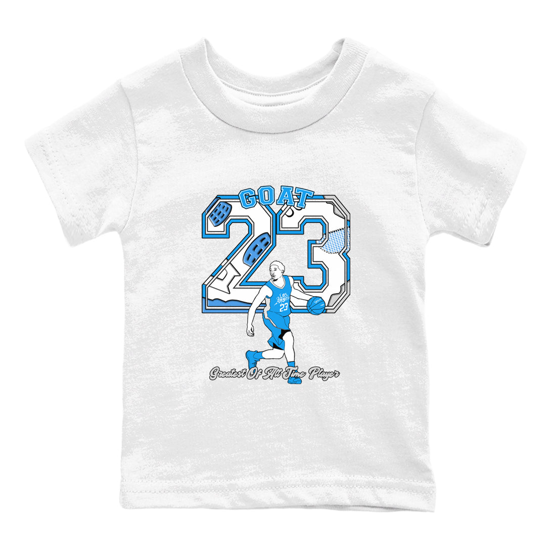AJ 4 Military Blue shirt to match jordans Goat Player sneaker tees Air Jordan 4 Military Blue Drip Gear Zone baby toddler White 2 cotton Shirt