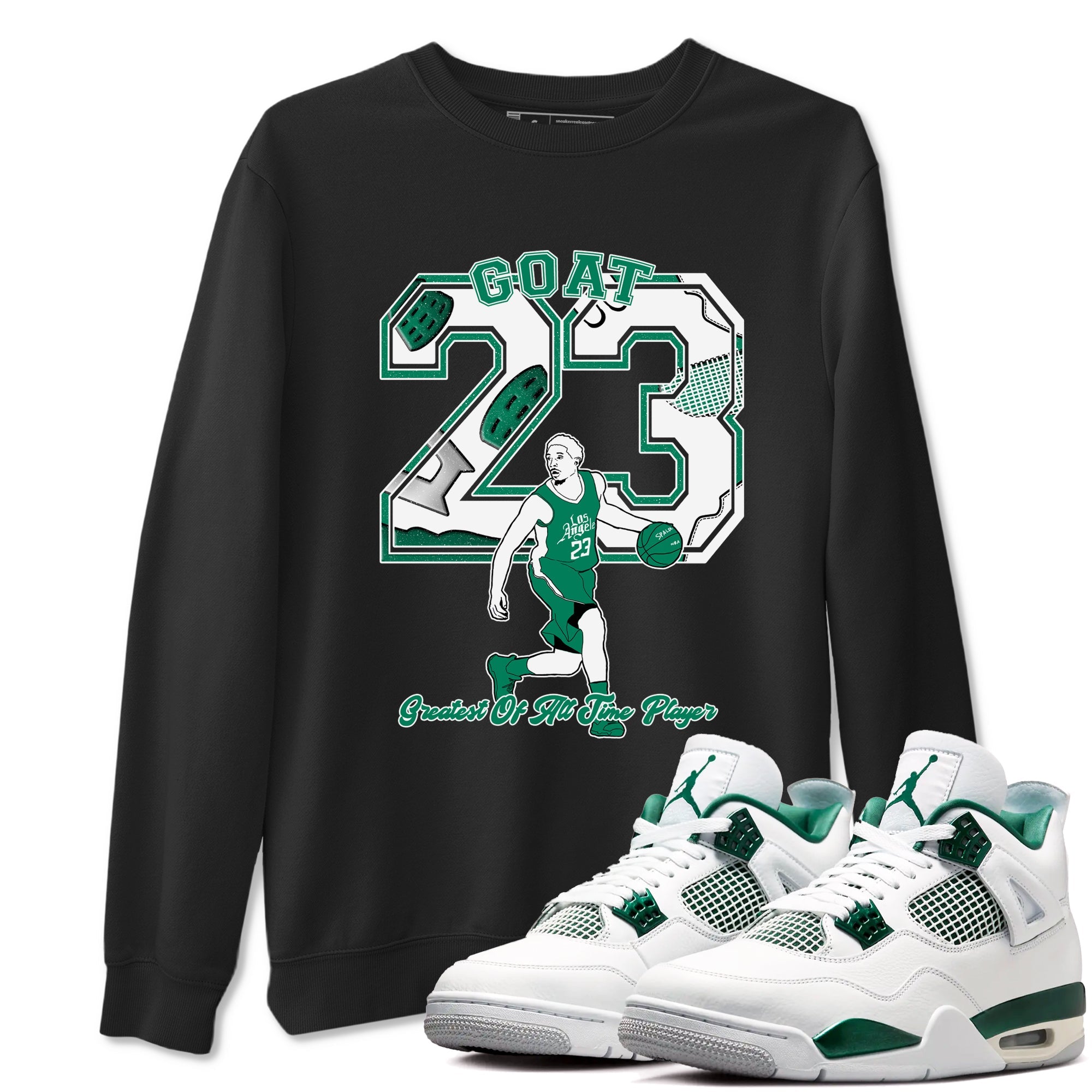 4s Oxidized Green shirts to match jordans Goat Player sneaker match tees Air Jordan 4 Oxidized Green Drip Gear Zone streetwear brand Black 1 unisex cotton tee