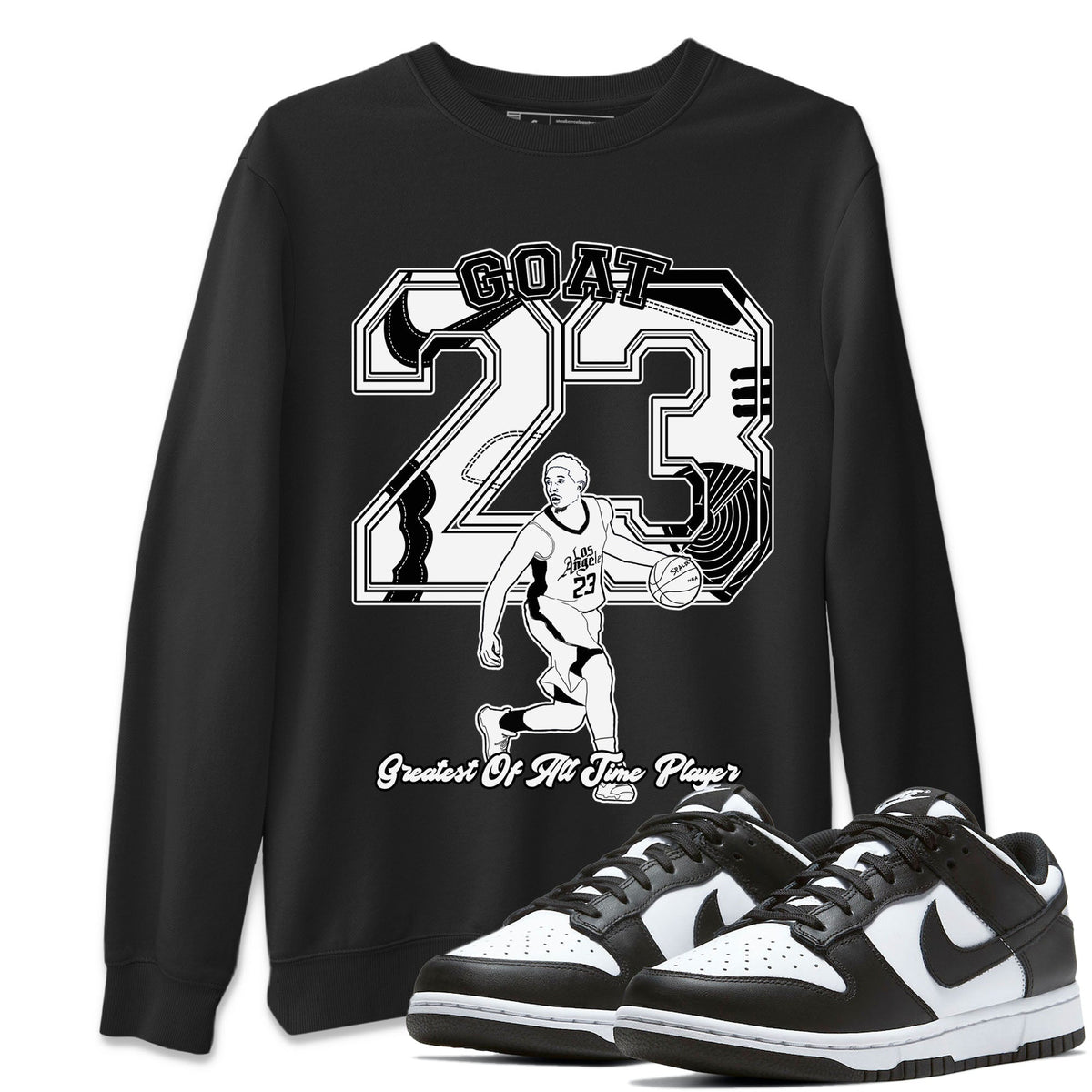 Dunk Black White shirts to match jordans Goat Player sneaker match tees Dunk Panda Drip Gear Zone unisex cotton Black 1 crew neck shirts