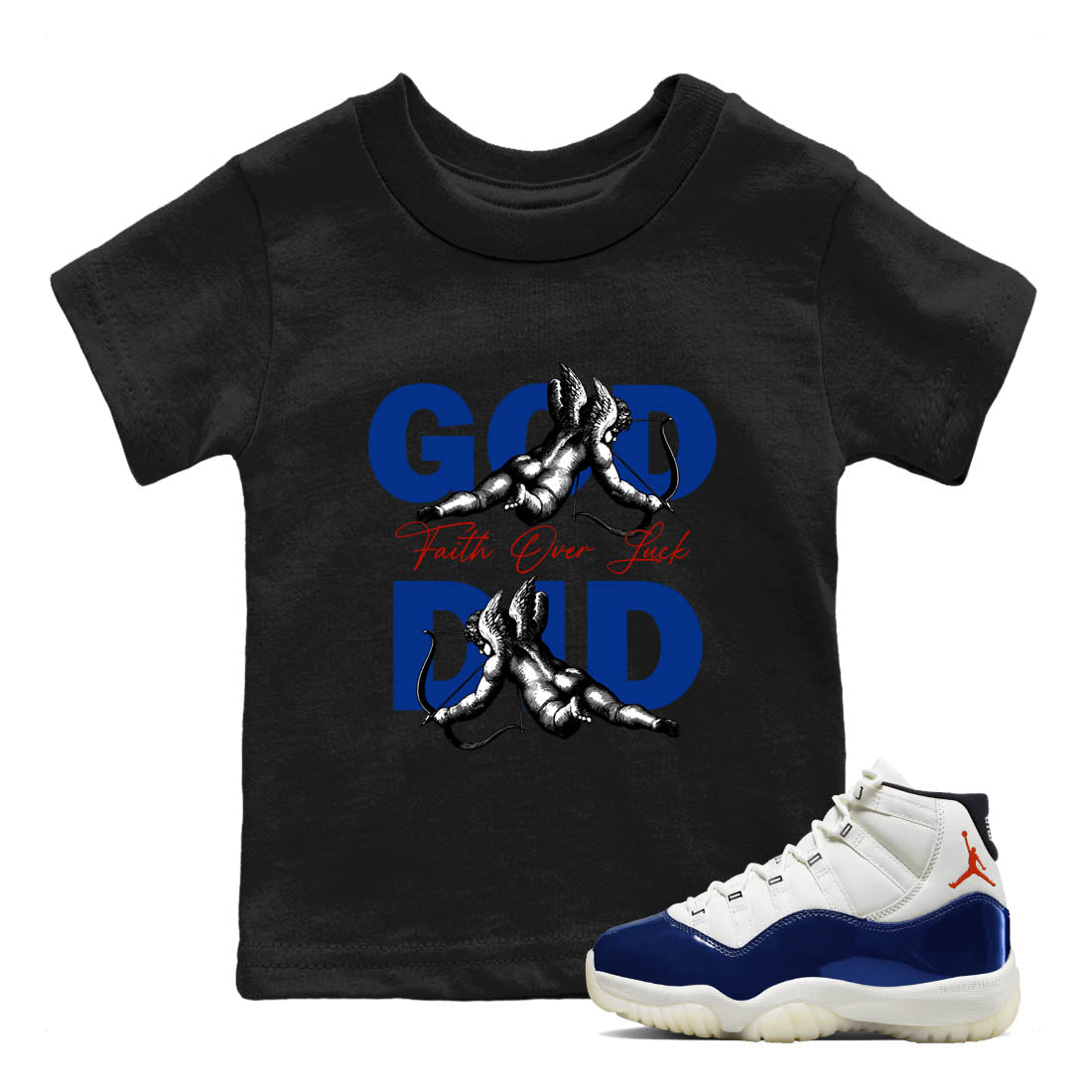 Sneaker Threads  Sneaker Tees To Match Air Jordan 11 Rare Air  God Did Youth Graphic Tee Black 1. Perfect for Jordan releases 2025 colorways.