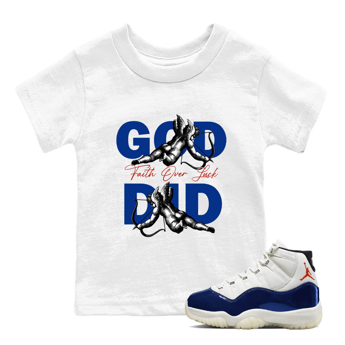 Sneaker Threads  Sneaker Tees To Match Air Jordan 11 Rare Air  God Did Youth Graphic Tee White 1. Perfect for Jordan releases 2025 colorways.