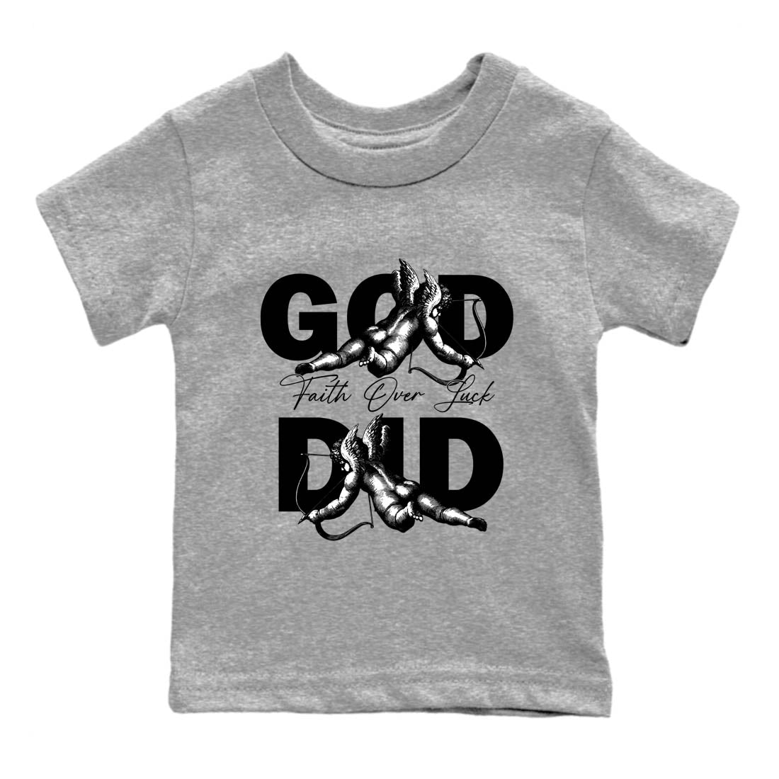 Sneaker Threads  Sneaker Tees To Match Air Jordan 4 Black Cat  God Did Youth Graphic Tee Heather Grey 2. Perfect for Jordan releases 2025 colorways.
