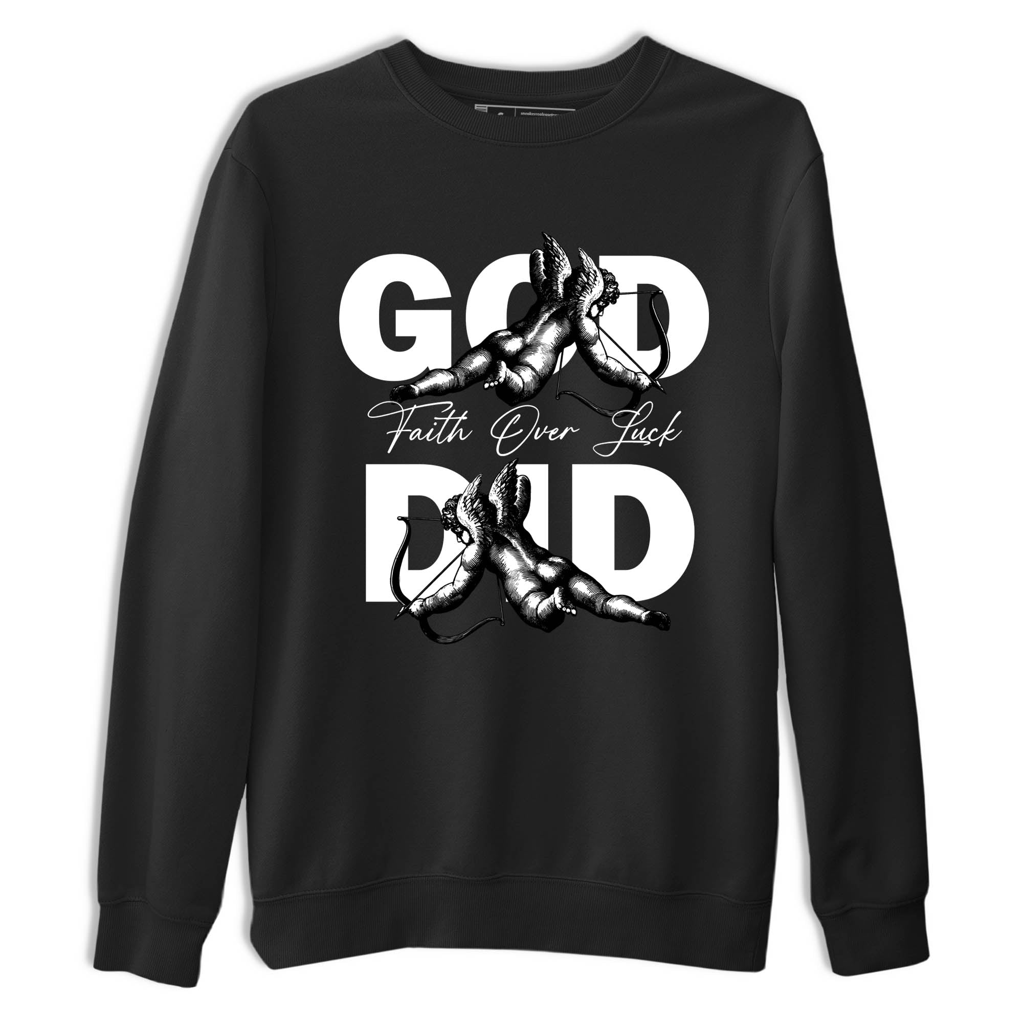 Sneaker Threads  Sneaker Tees To Match Air Jordan 4 Black Cat  God Did Graphic Tee Black 2. Perfect for Jordan releases 2025 colorways.