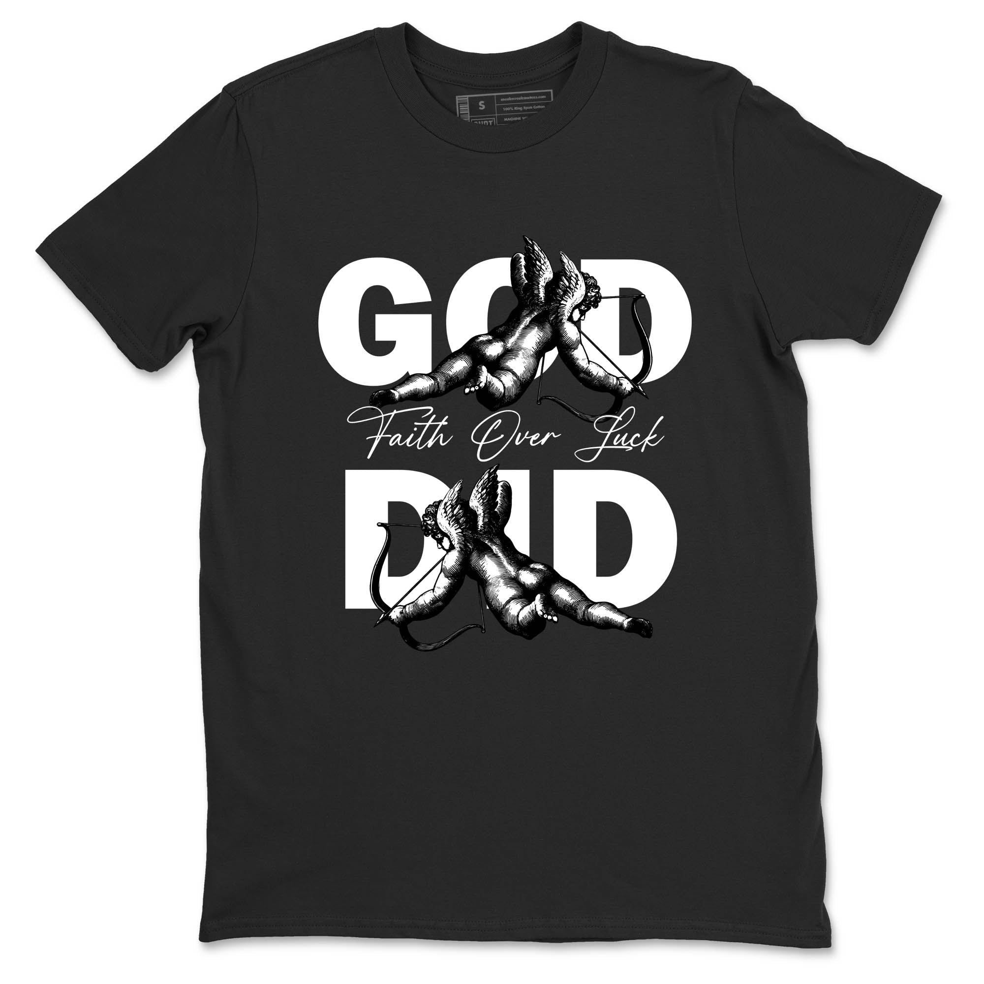 Sneaker Threads  Sneaker Tees To Match Air Jordan 4 Black Cat  God Did Graphic Tee Black 2. Perfect for Jordan releases 2025 colorways.