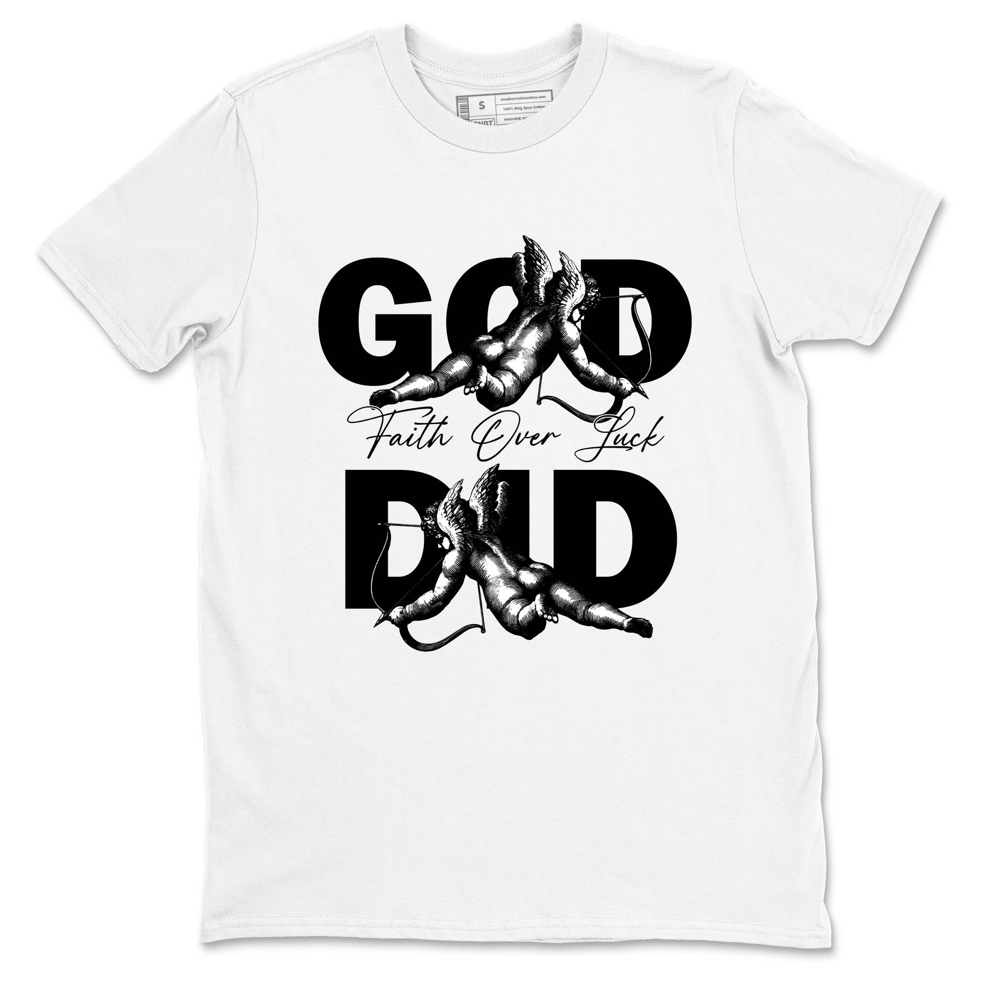 Sneaker Threads  Sneaker Tees To Match Air Jordan 4 Black Cat  God Did Graphic Tee White 2. Perfect for Jordan releases 2025 colorways.