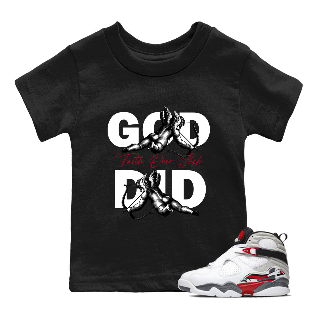 Sneaker Threads  Sneaker Tees To Match Air Jordan 8 Bunny  God Did Youth Graphic Tee Black 1. Perfect for Jordan releases 2025 colorways.