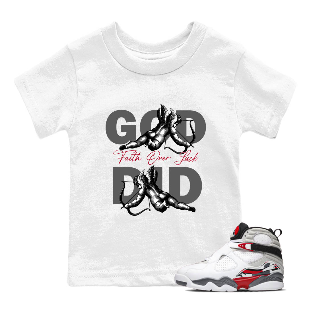 Sneaker Threads  Sneaker Tees To Match Air Jordan 8 Bunny  God Did Youth Graphic Tee White 1. Perfect for Jordan releases 2025 colorways.