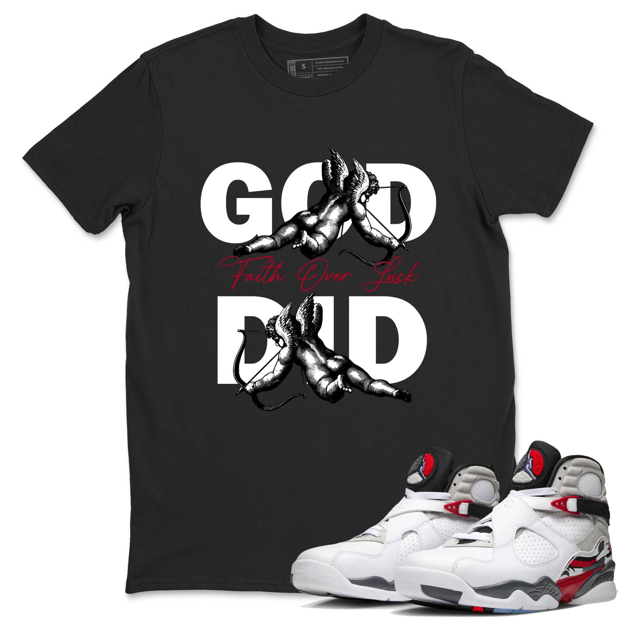 Sneaker Threads  Sneaker Tees To Match Air Jordan 8 Bunny  God Did Graphic Tee Black 1. Perfect for Jordan releases 2025 colorways.