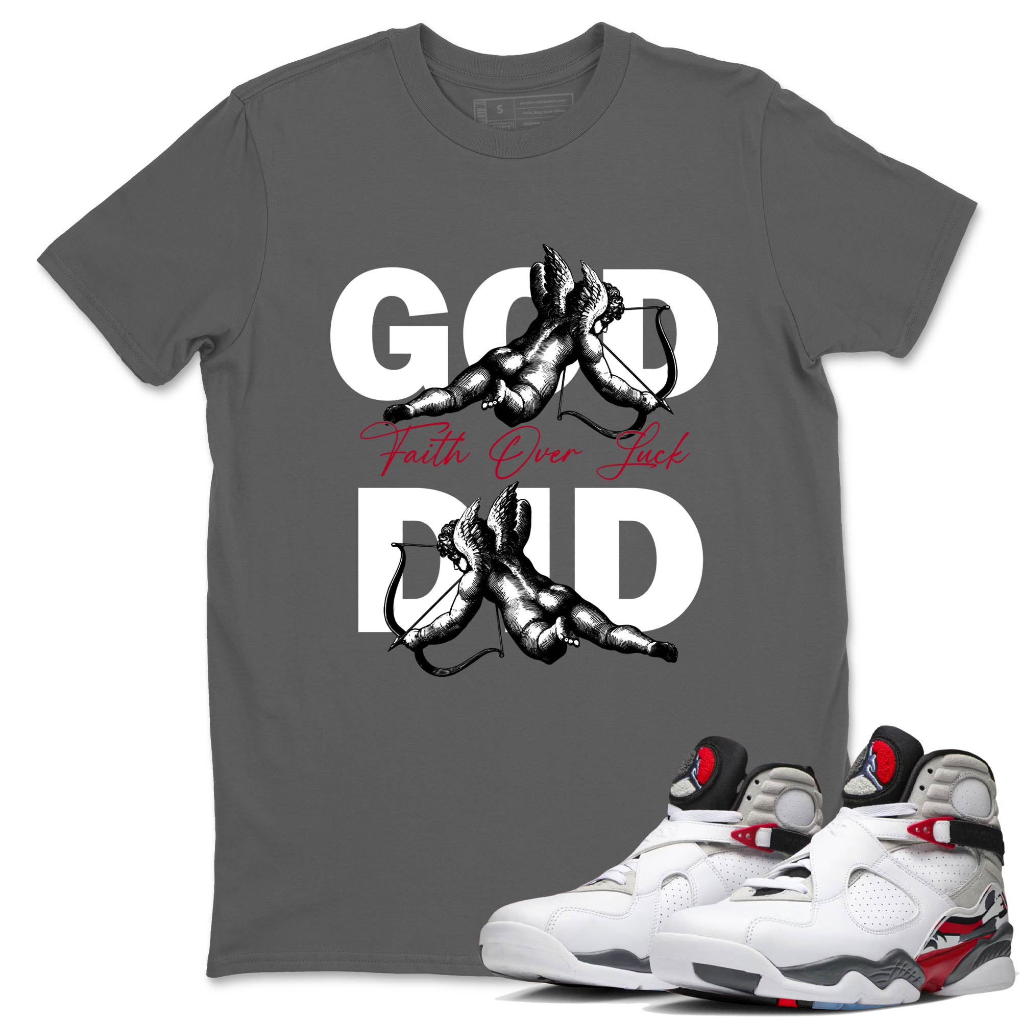 Sneaker Threads  Sneaker Tees To Match Air Jordan 8 Bunny  God Did Graphic Tee Cool Grey 1. Perfect for Jordan releases 2025 colorways.