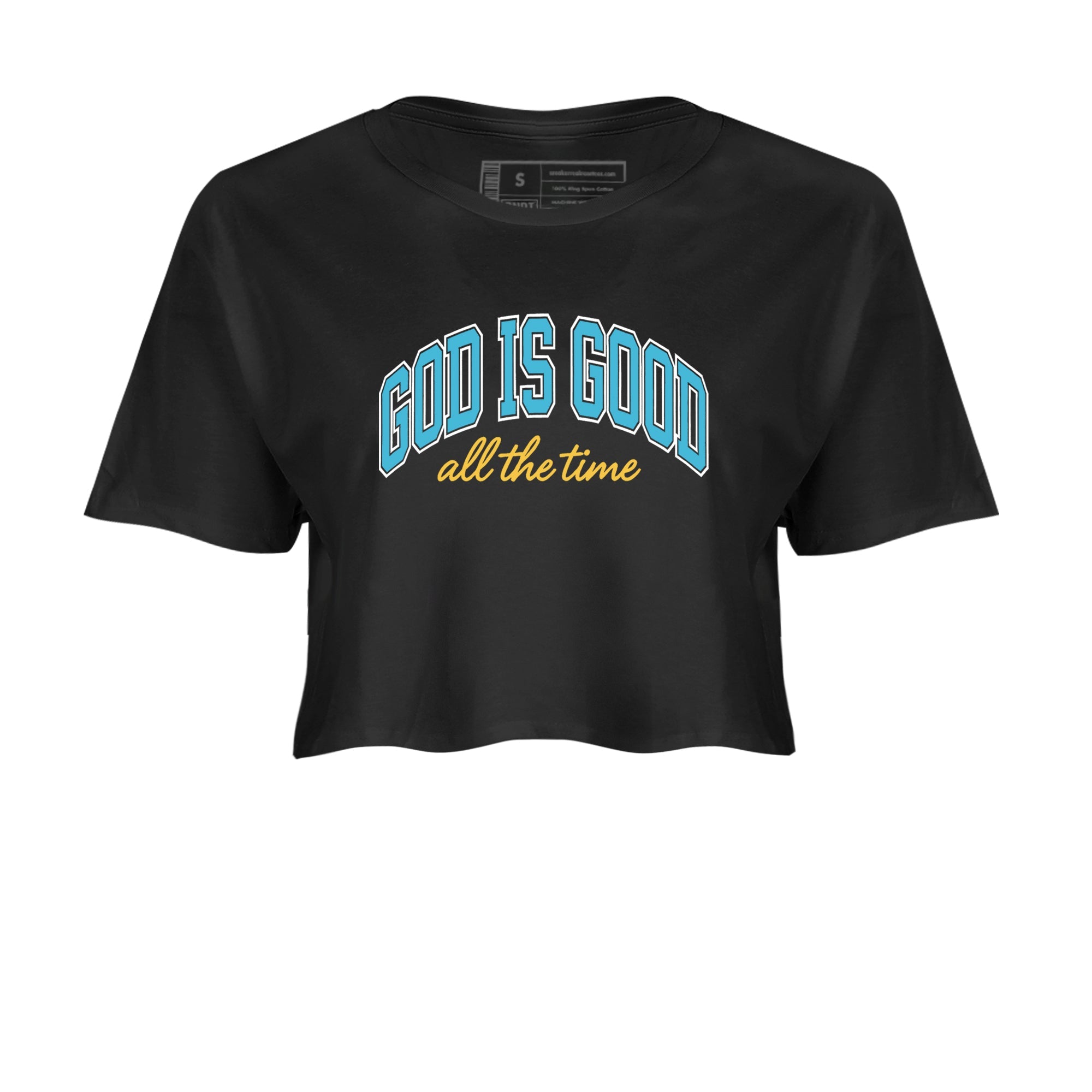Sneaker Threads  Sneaker Tees To Match Air Jordan 11 Retro Gamma  God Is Good Crop Tee Black 2. Perfect for Jordan releases 2025 colorways.