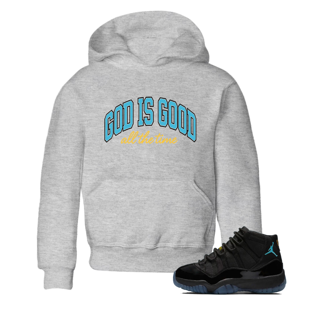 Sneaker Threads  Sneaker Tees To Match Air Jordan 11 Retro Gamma  God Is Good Youth Graphic Tee Heather Grey 1. Perfect for Jordan releases 2025 colorways.