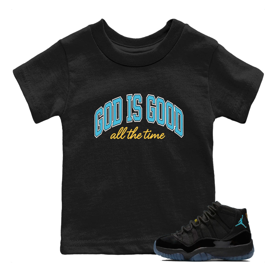 Sneaker Threads  Sneaker Tees To Match Air Jordan 11 Retro Gamma  God Is Good Youth Graphic Tee Black 1. Perfect for Jordan releases 2025 colorways.