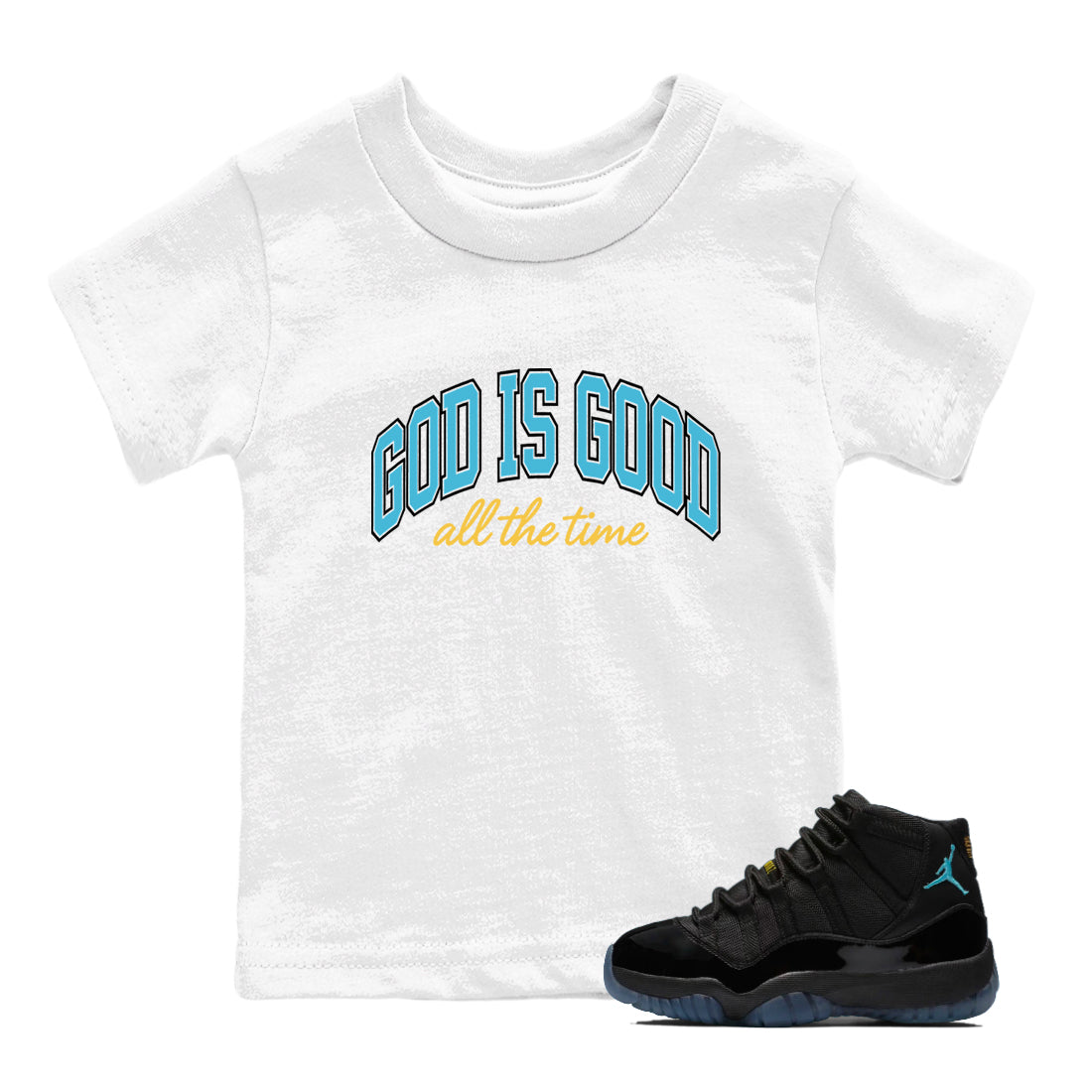 Sneaker Threads  Sneaker Tees To Match Air Jordan 11 Retro Gamma  God Is Good Youth Graphic Tee White 1. Perfect for Jordan releases 2025 colorways.