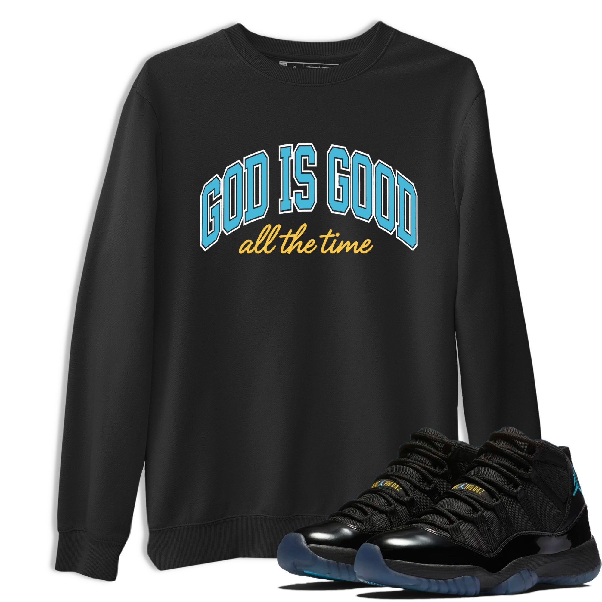 Sneaker Threads  Sneaker Tees To Match Air Jordan 11 Retro Gamma  God Is Good Graphic Tee Black 1. Perfect for Jordan releases 2025 colorways.