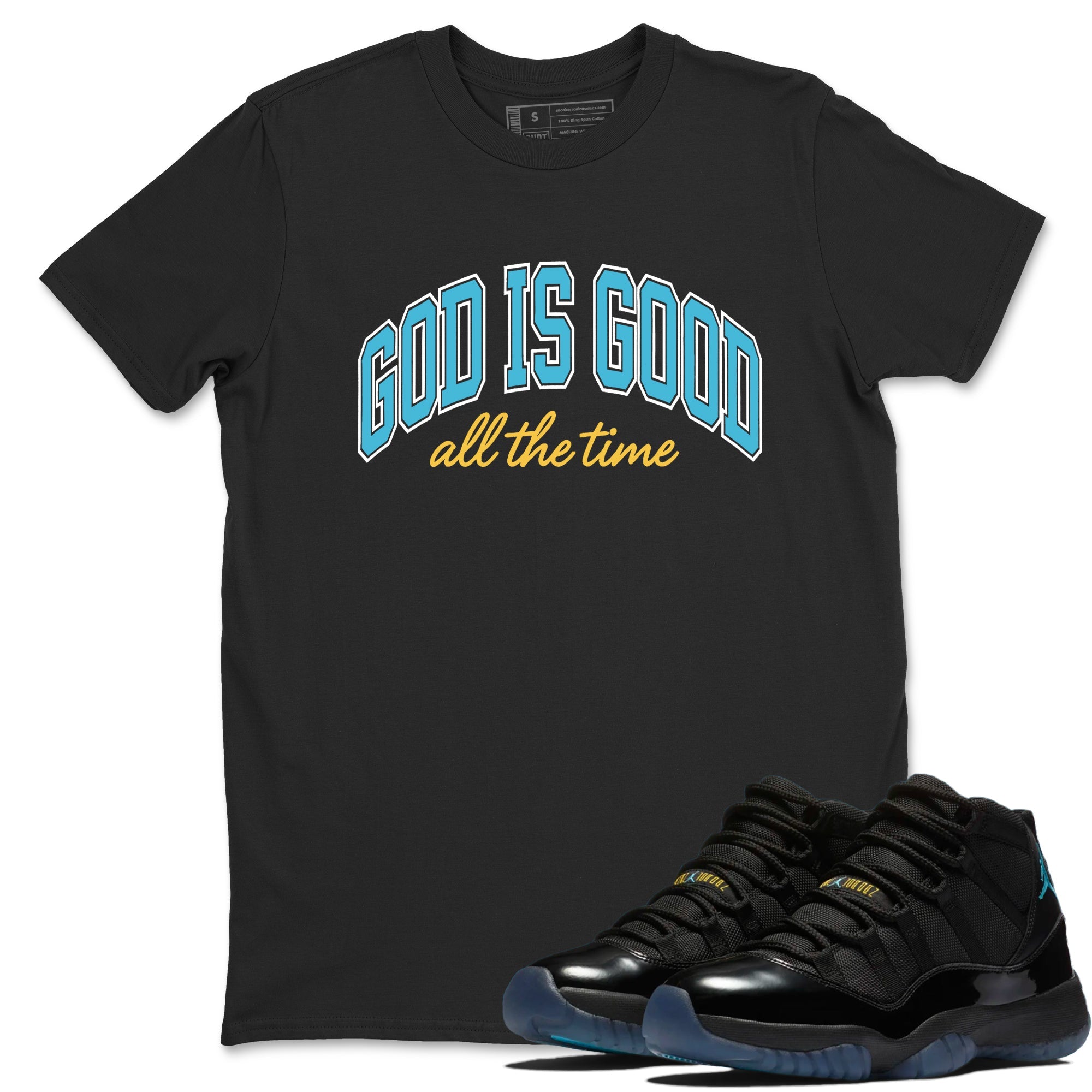 Sneaker Threads  Sneaker Tees To Match Air Jordan 11 Retro Gamma  God Is Good Graphic Tee Black 1. Perfect for Jordan releases 2025 colorways.