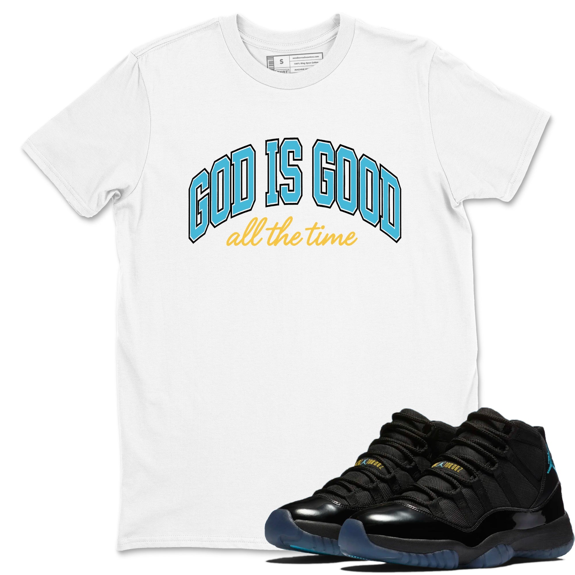 Sneaker Threads  Sneaker Tees To Match Air Jordan 11 Retro Gamma  God Is Good Graphic Tee White 1. Perfect for Jordan releases 2025 colorways.