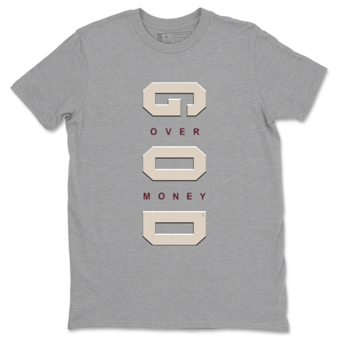4s A Ma Maniere x "While You Were Sleeping" shirts to match jordans God Over Money sneaker match tees Air Jordan 4 A Ma Maniere x W.Y.W.S match shoes to clothes Drip Gear Zone unisex cotton Heather Grey 2 shirts