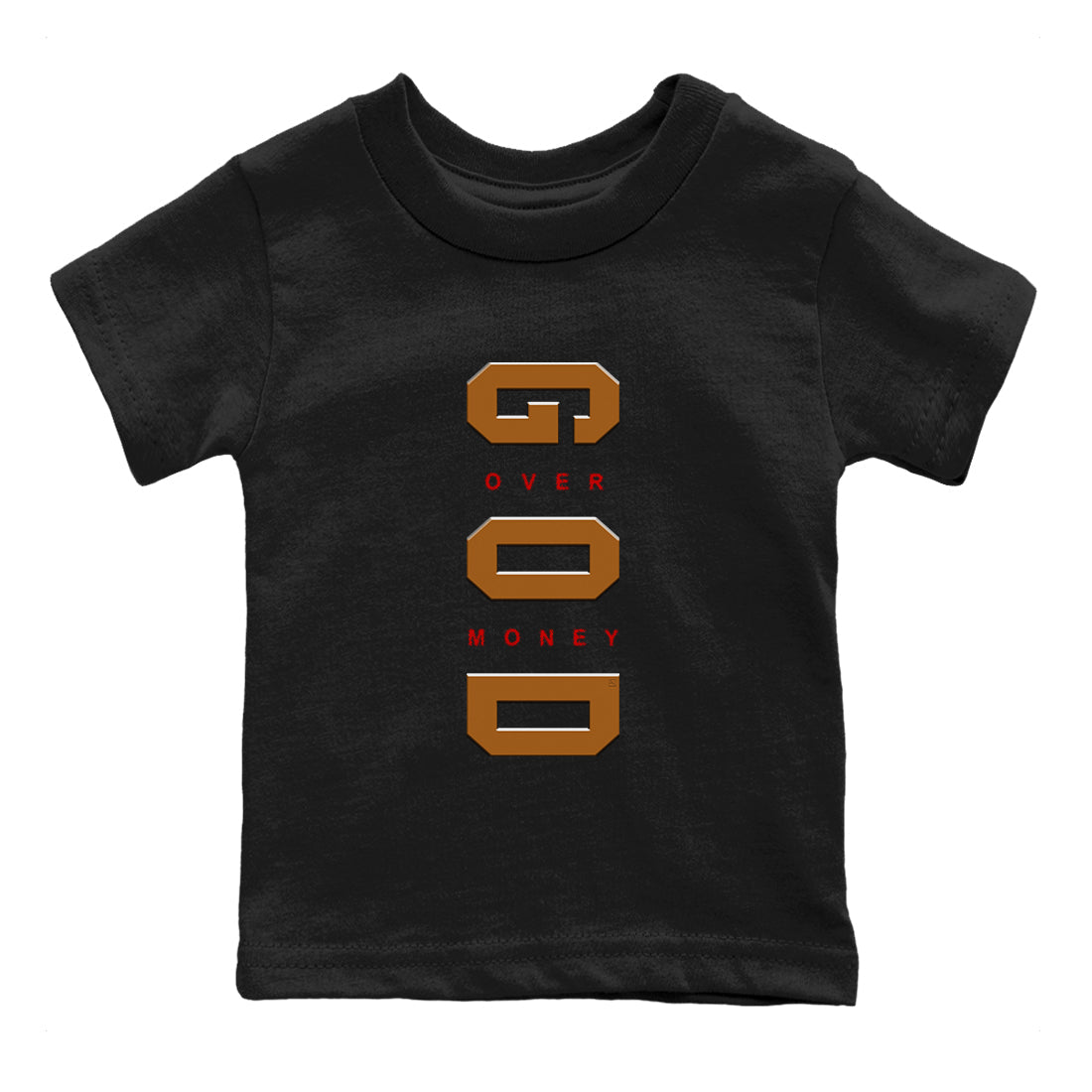 5s Archaeo Brown t shirts to match sneakers God Over Money sneaker match tees Air Jordan 5 Retro Archaeo Brown tee Drip Gear Zone Youth Baby Black 2 tee
